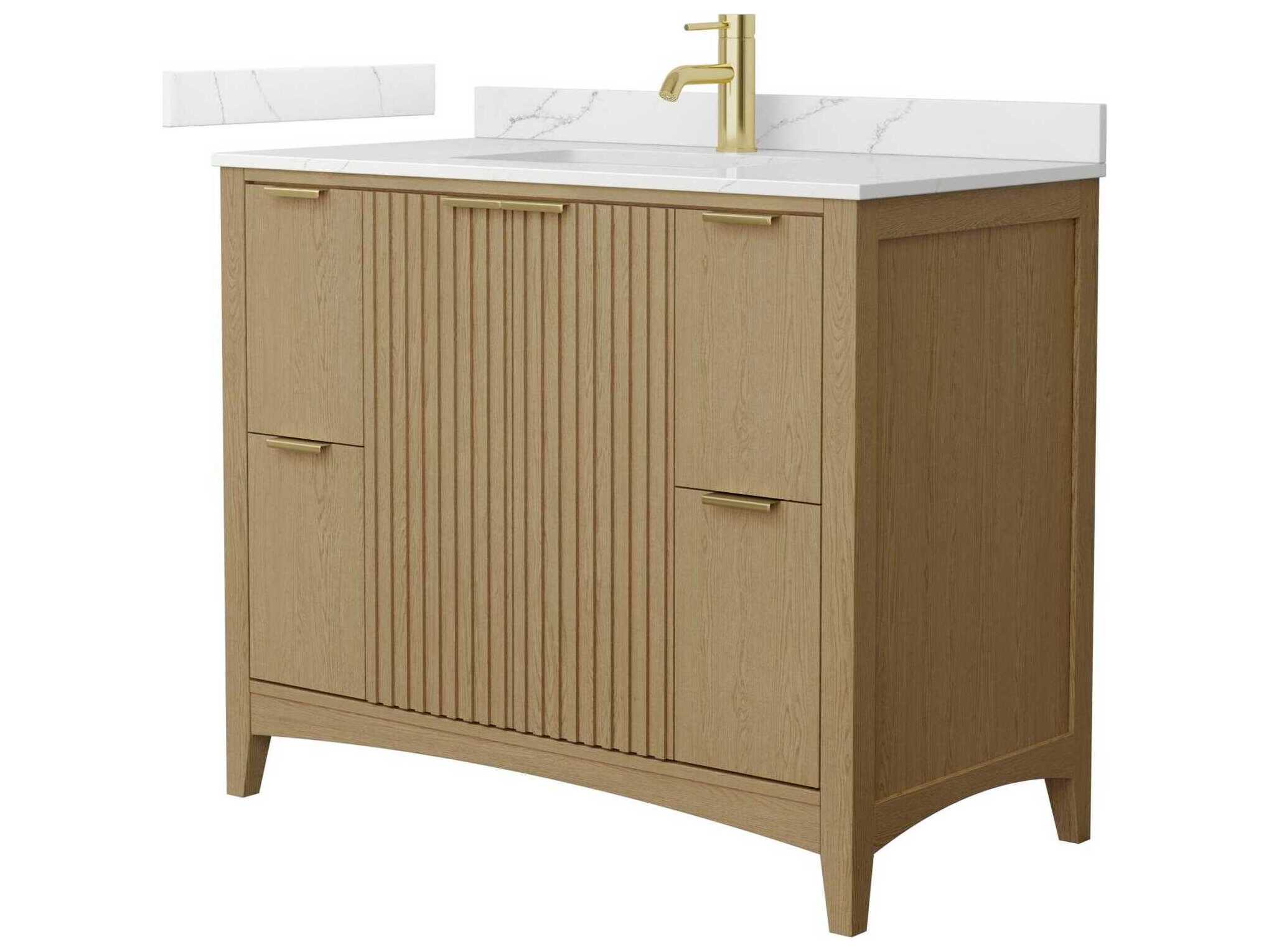Wyndham Collection Palmilla 42" Natural Oak Vanity