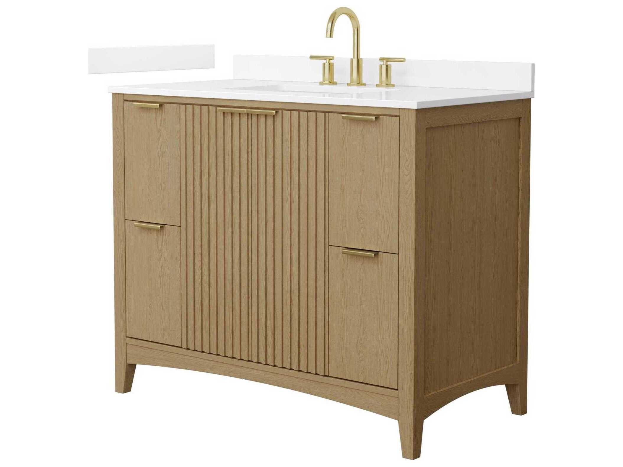 Wyndham Collection Palmilla 42" Natural Oak Vanity