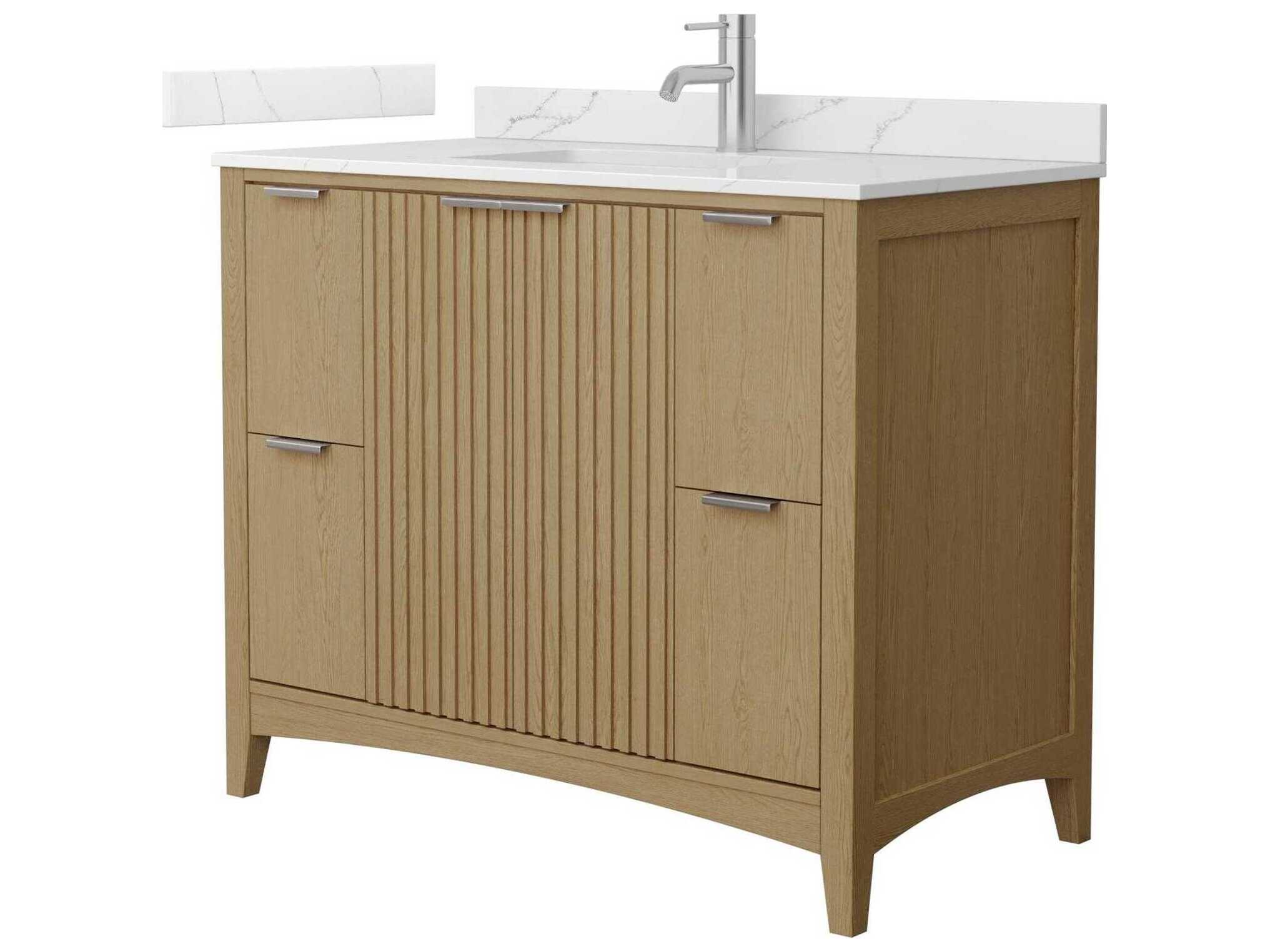Wyndham Collection Palmilla 42" Natural Oak Vanity
