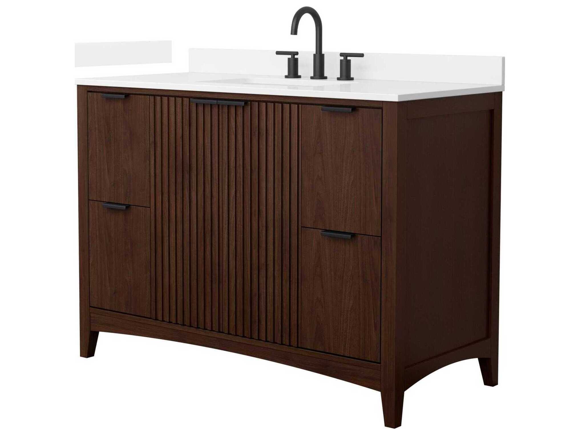 Wyndham Collection Palmilla 48" Dark Walnut Vanity