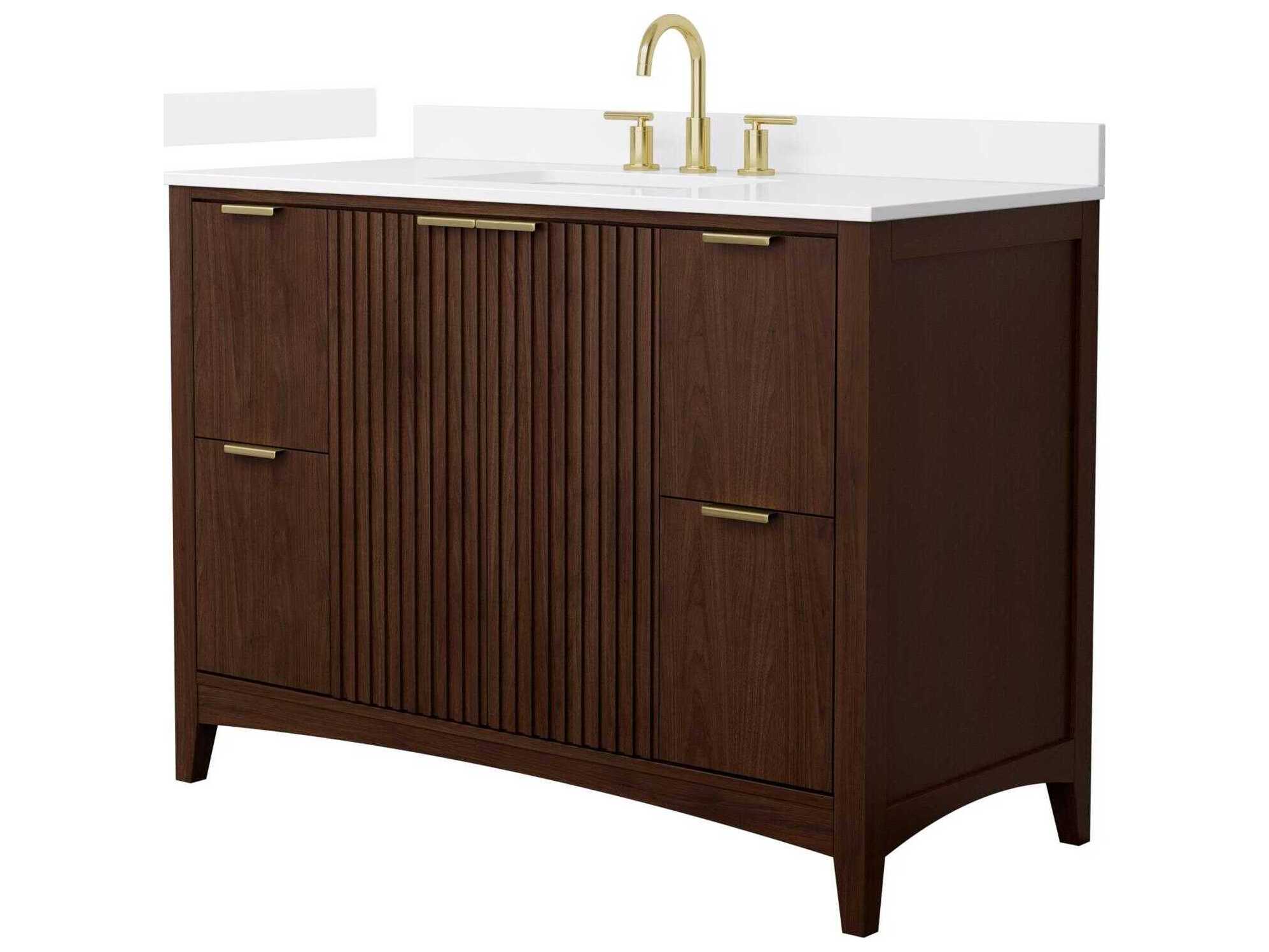 Wyndham Collection Palmilla 48" Dark Walnut Vanity