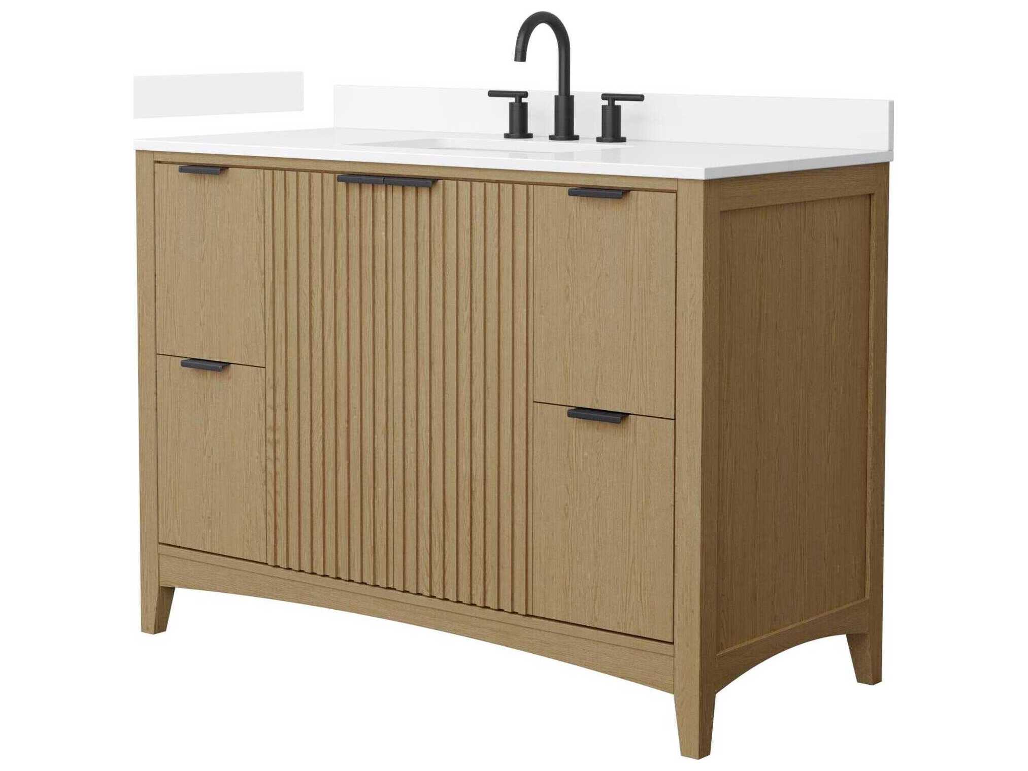 Wyndham Collection Palmilla 48" Natural Oak Vanity