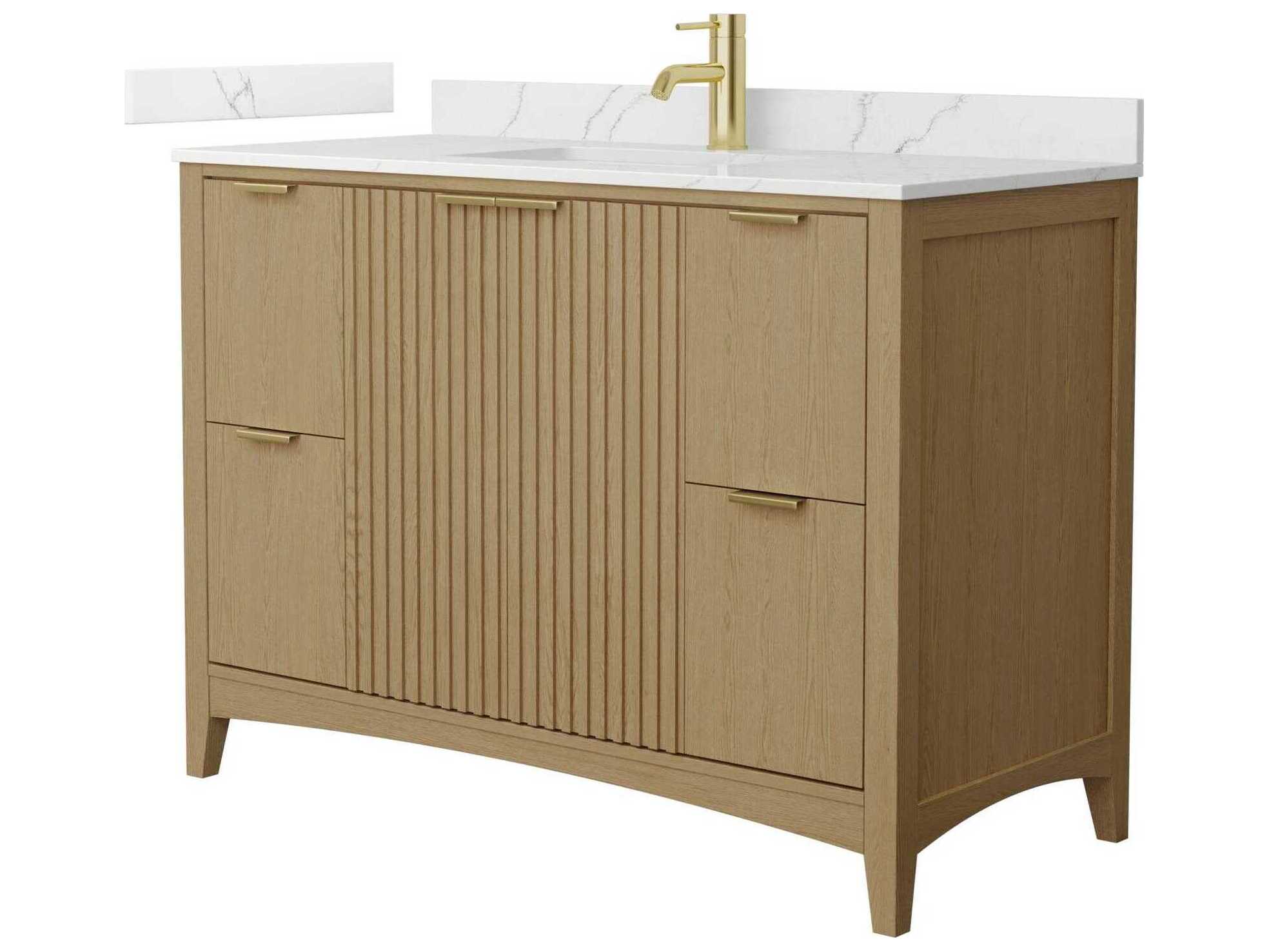 Wyndham Collection Palmilla 48" Natural Oak Vanity