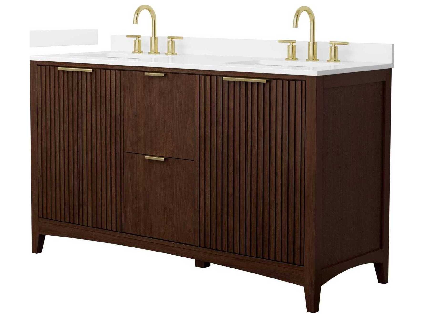 Wyndham Collection Palmilla 60" Dark Walnut Vanity