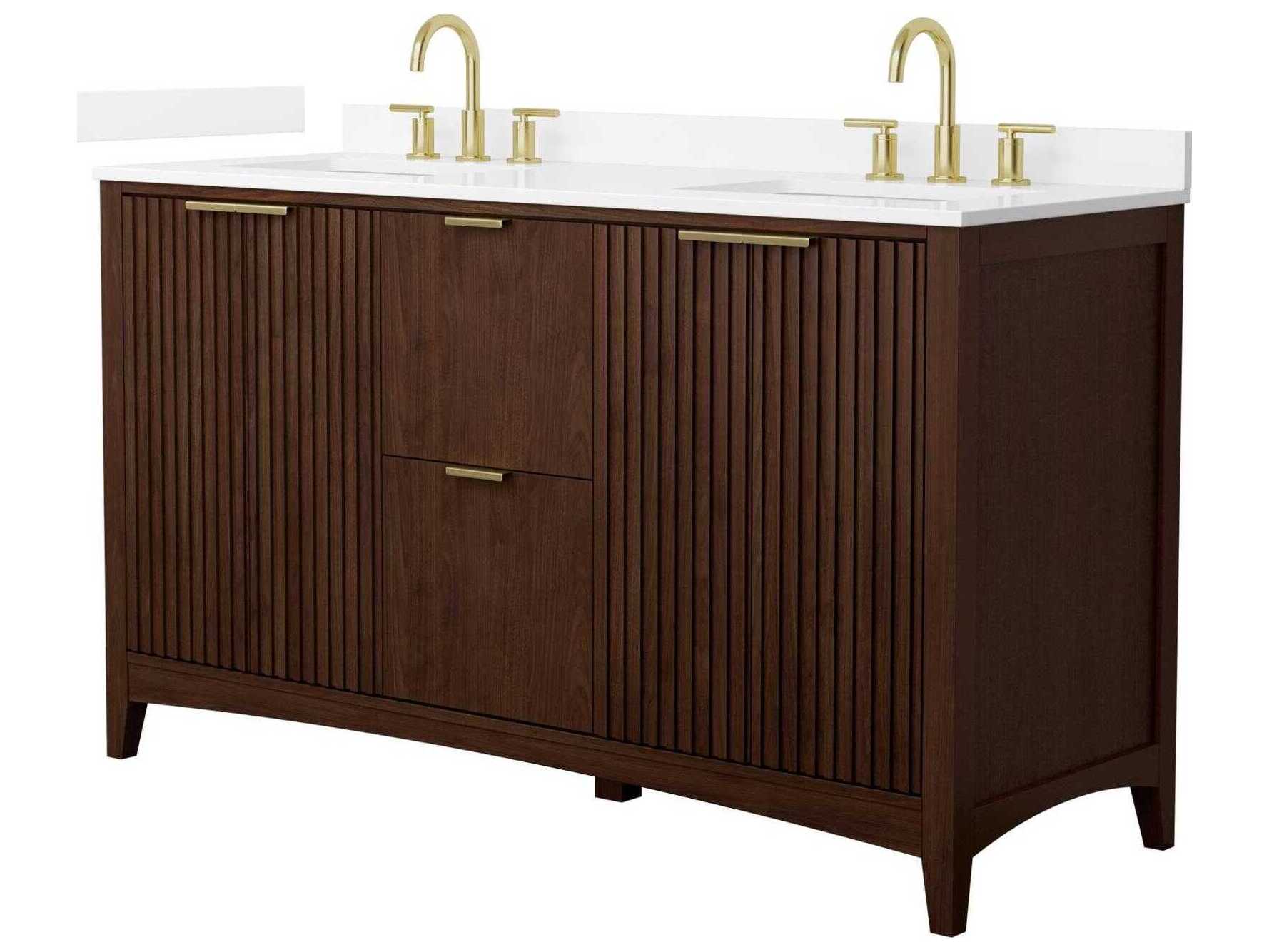 Wyndham Collection Palmilla 60" Dark Walnut Vanity
