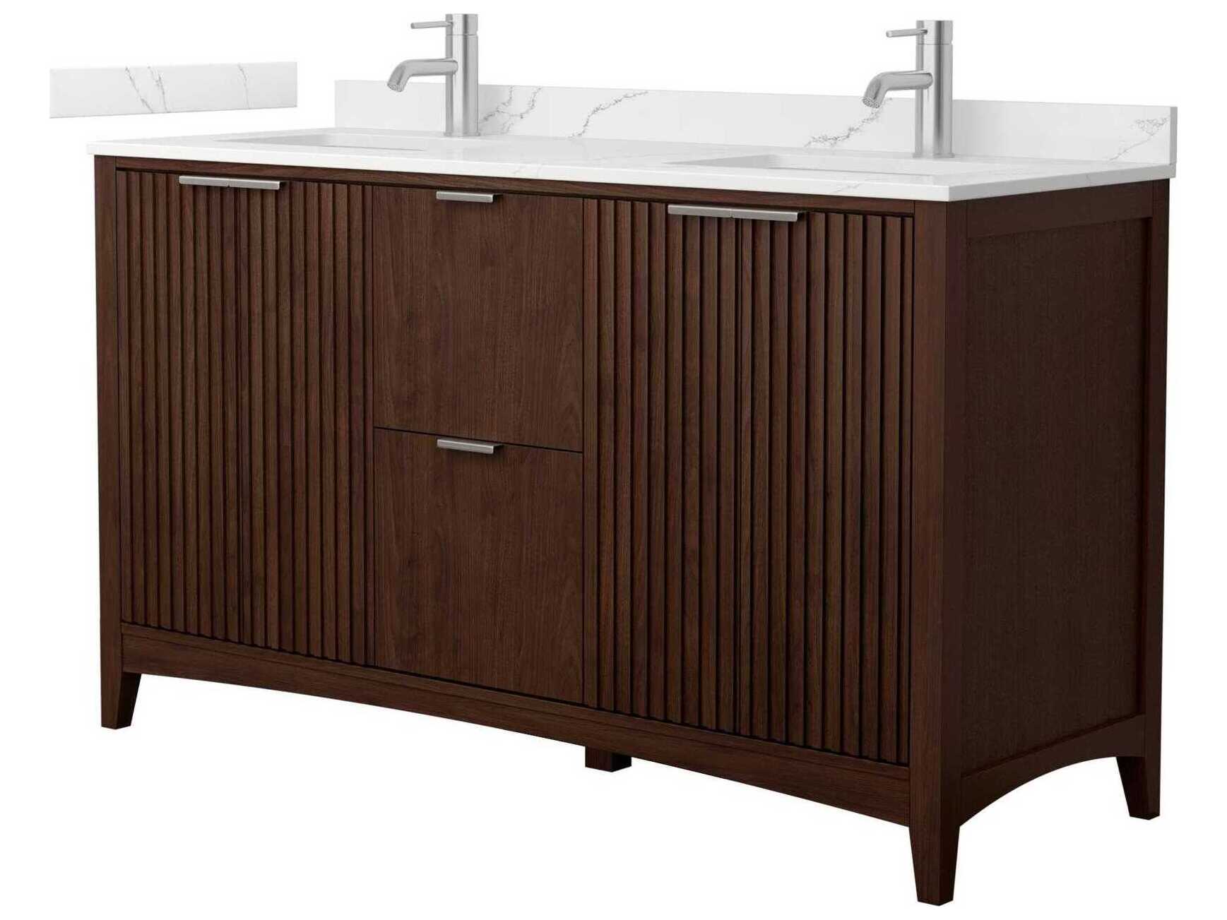 Wyndham Collection Palmilla 60" Dark Walnut Vanity