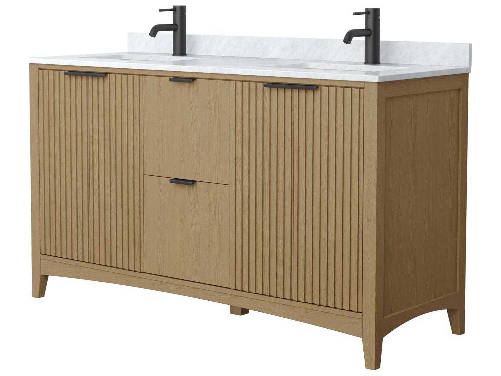 Wyndham Collection Palmilla 60" Natural Oak Vanity