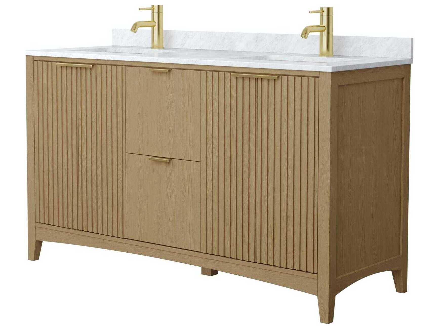 Wyndham Collection Palmilla 60" Natural Oak Vanity
