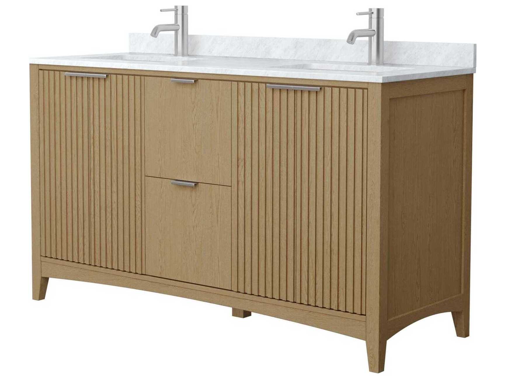 Wyndham Collection Palmilla 60" Natural Oak Vanity