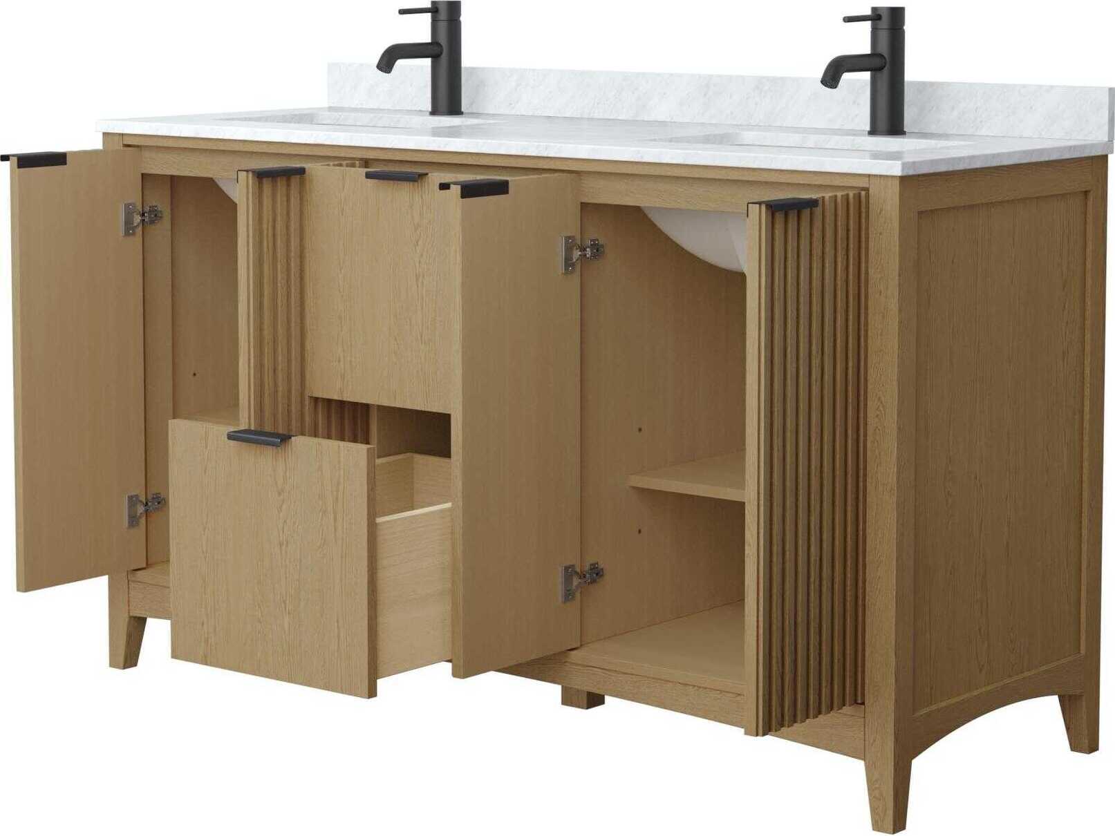 Wyndham Collection Palmilla 60" Natural Oak Vanity
