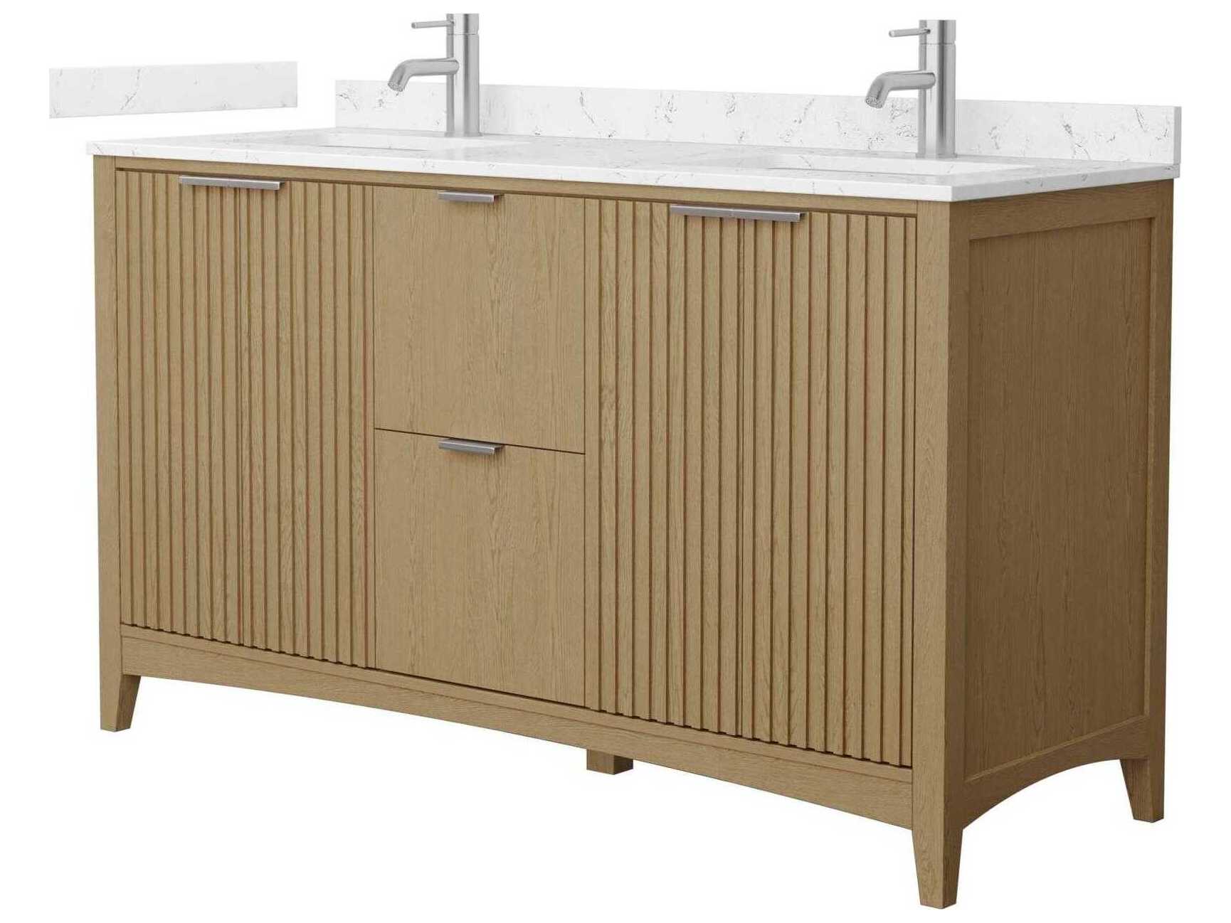 Wyndham Collection Palmilla 60" Natural Oak Vanity