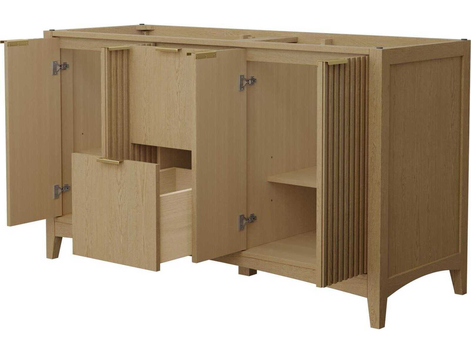 Wyndham Collection Palmilla 59" Natural Oak Vanity