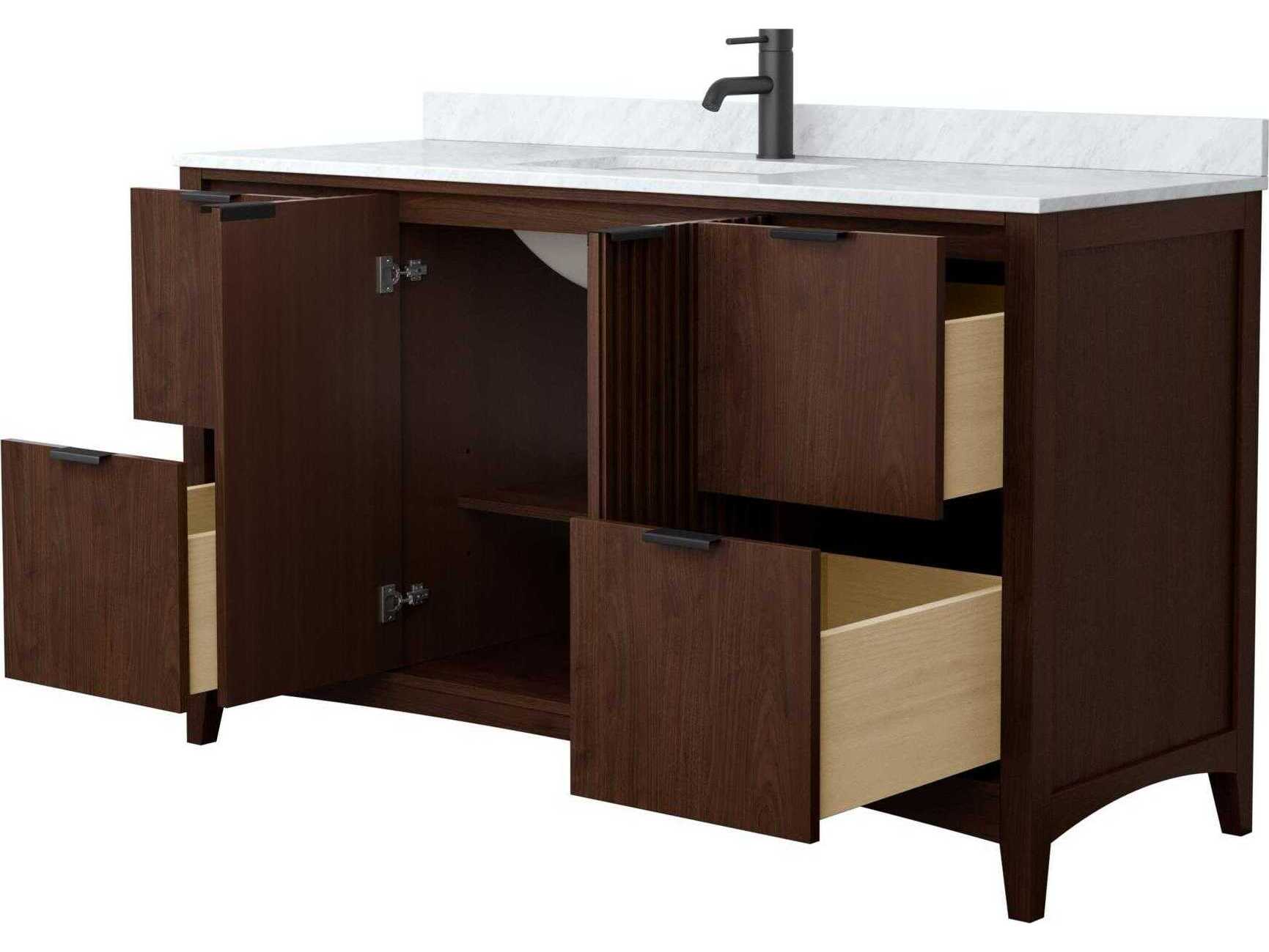 Wyndham Collection Palmilla 60" Dark Walnut Vanity
