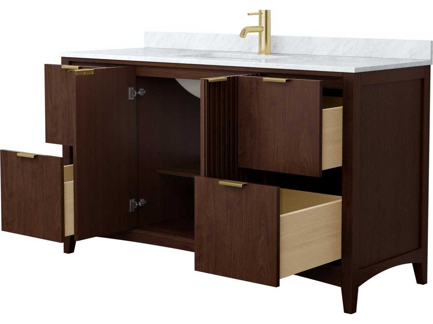 Wyndham Collection Palmilla 60" Dark Walnut Vanity