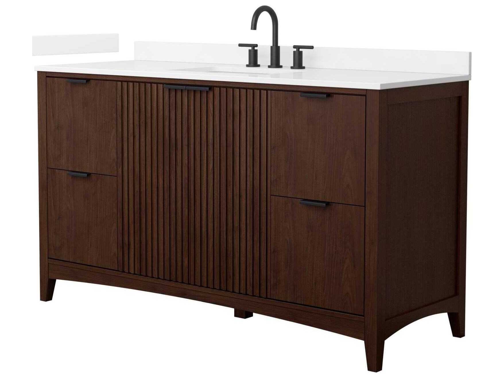 Wyndham Collection Palmilla 60" Dark Walnut Vanity