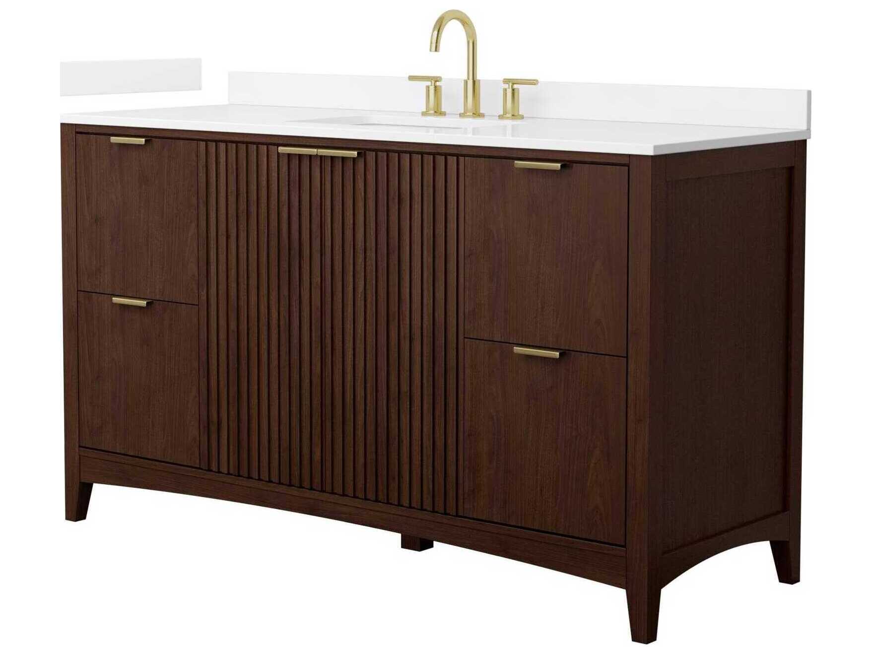 Wyndham Collection Palmilla 60" Dark Walnut Vanity
