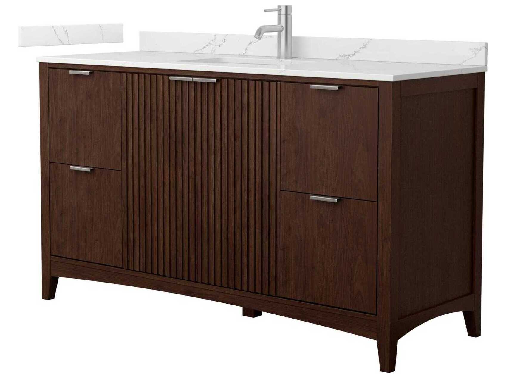 Wyndham Collection Palmilla 60" Dark Walnut Vanity