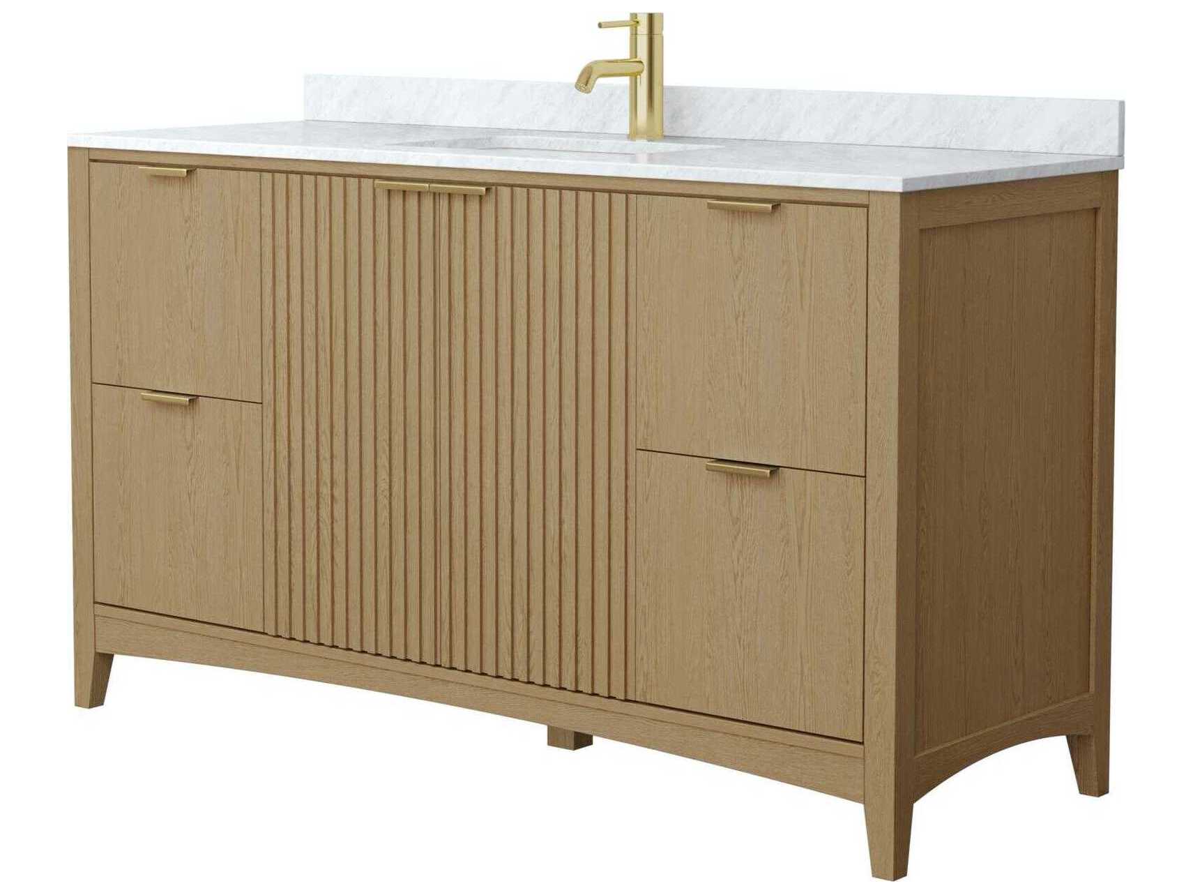 Wyndham Collection Palmilla 60" Natural Oak Vanity