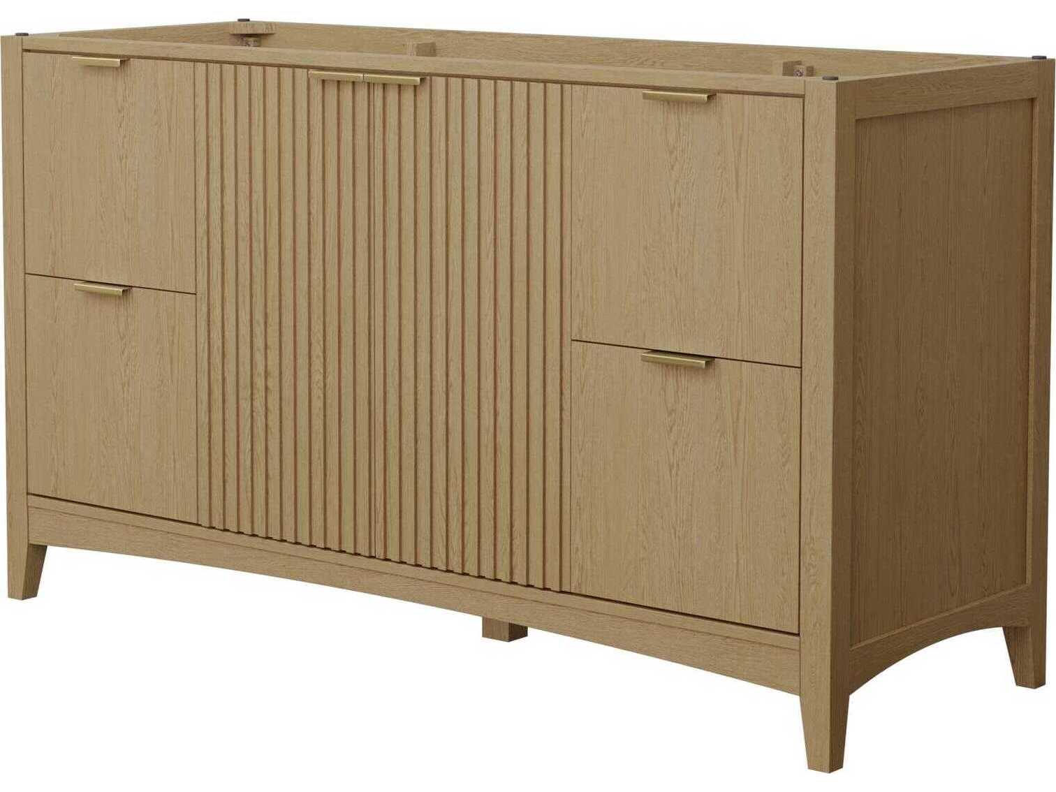 Wyndham Collection Palmilla 59" Natural Oak Vanity