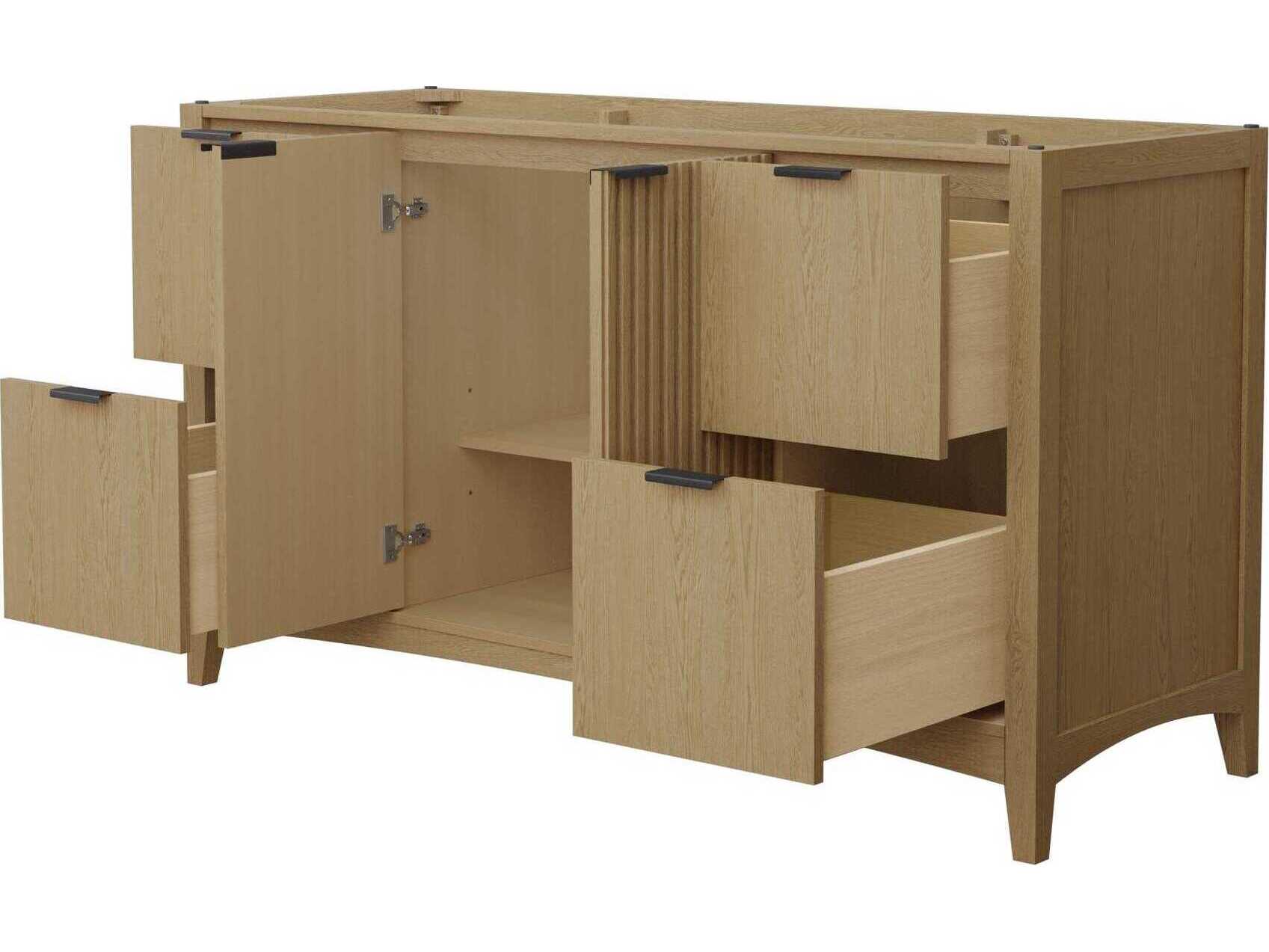 Wyndham Collection Palmilla 59" Natural Oak Vanity