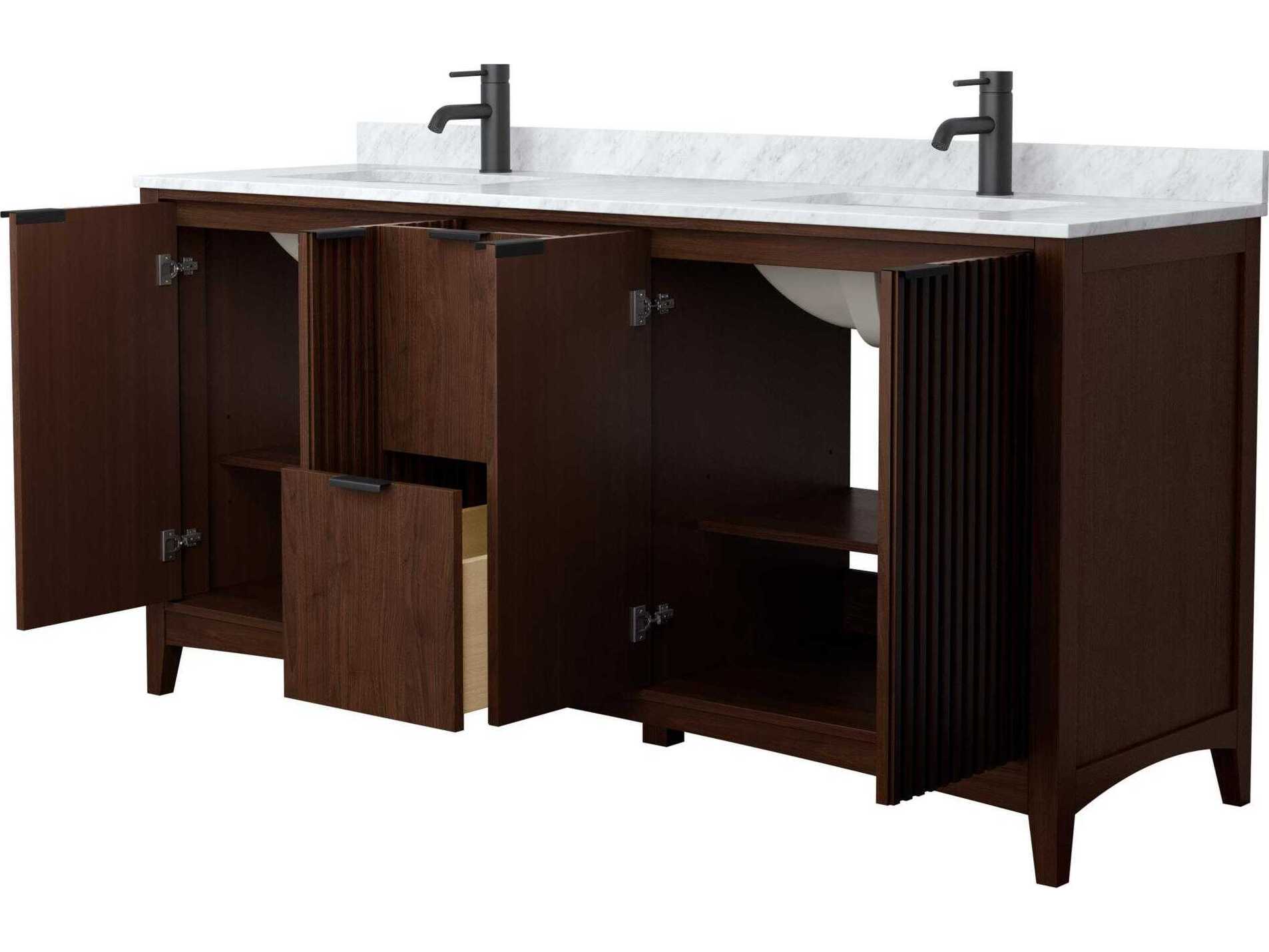 Wyndham Collection Palmilla 72" Dark Walnut Vanity