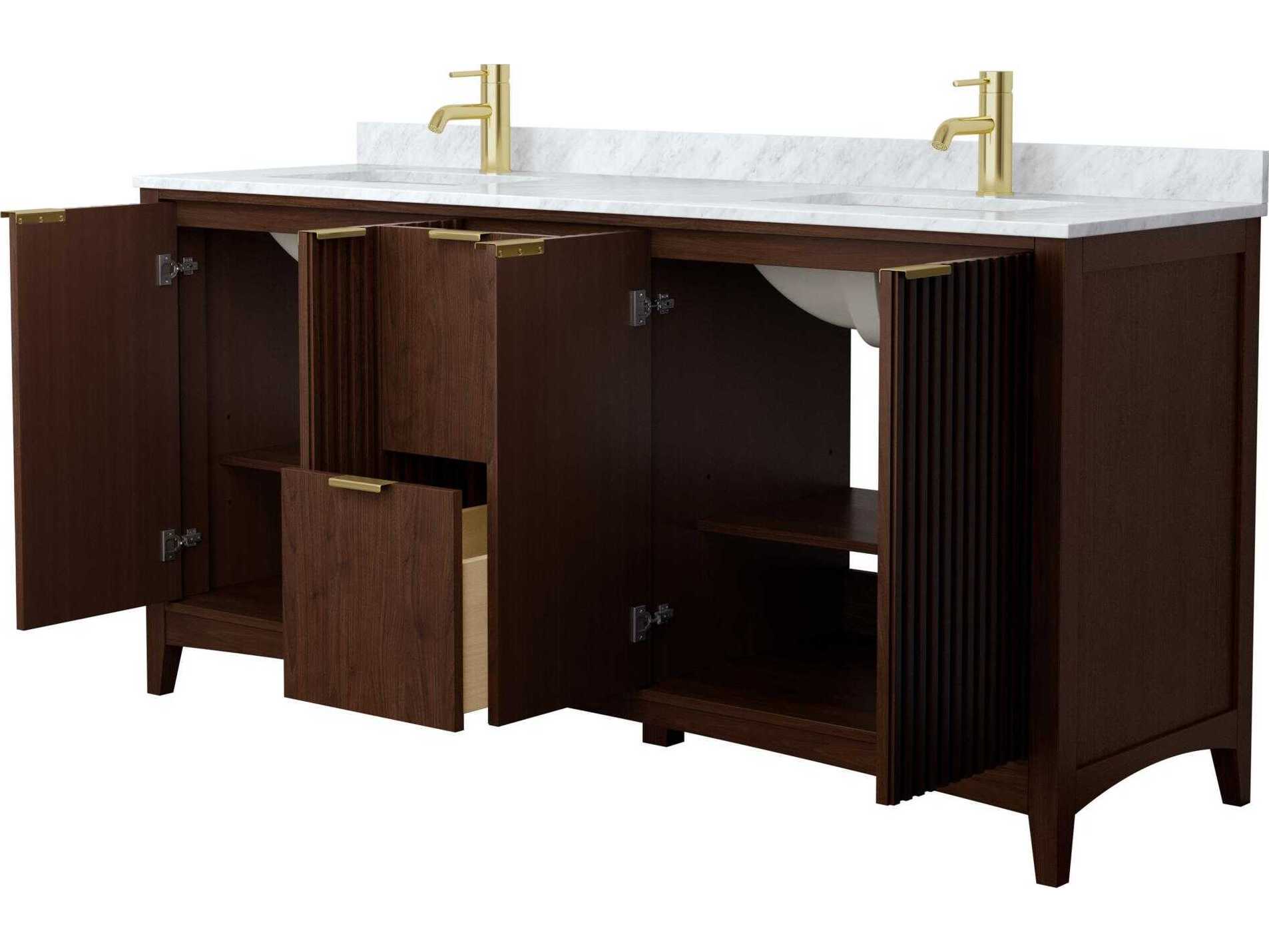Wyndham Collection Palmilla 72" Dark Walnut Vanity