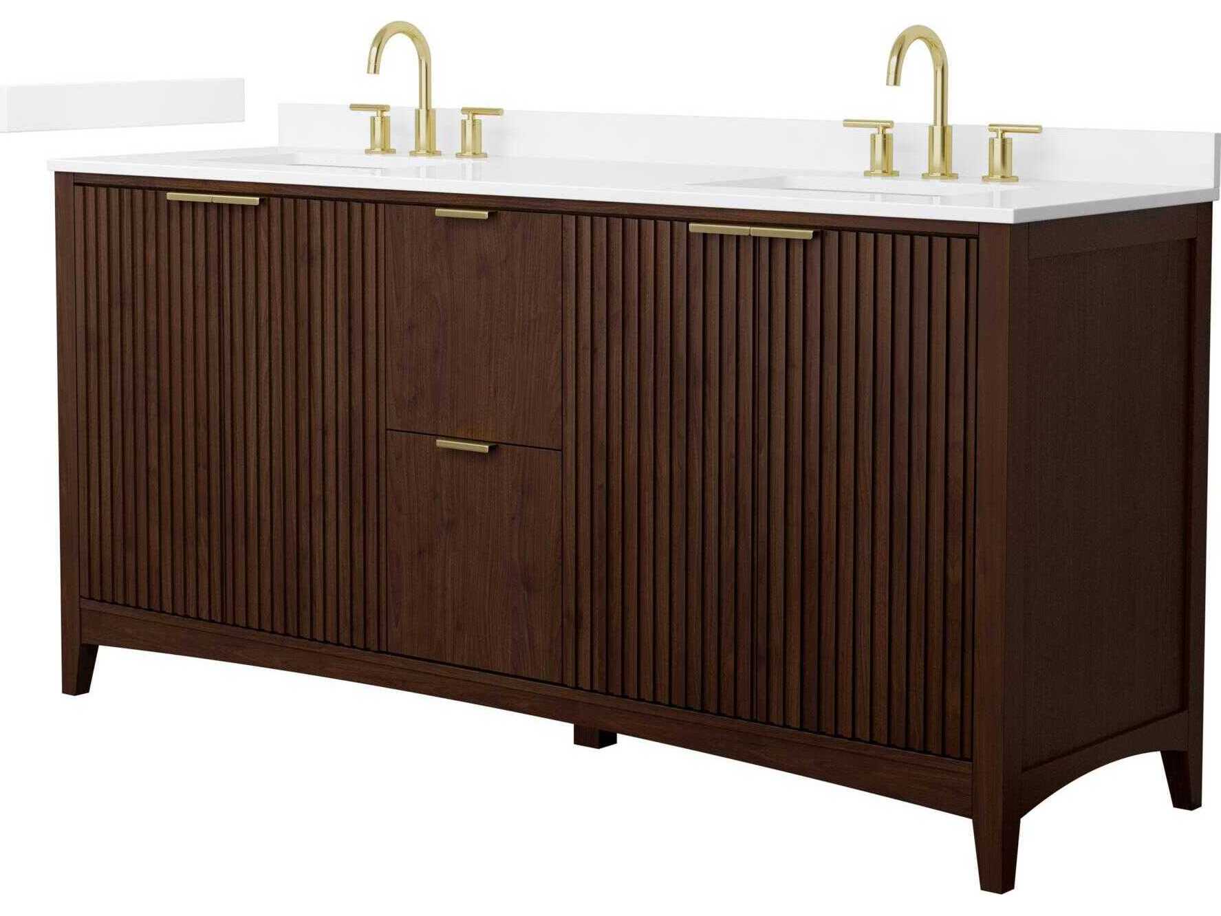 Wyndham Collection Palmilla 72" Dark Walnut Vanity