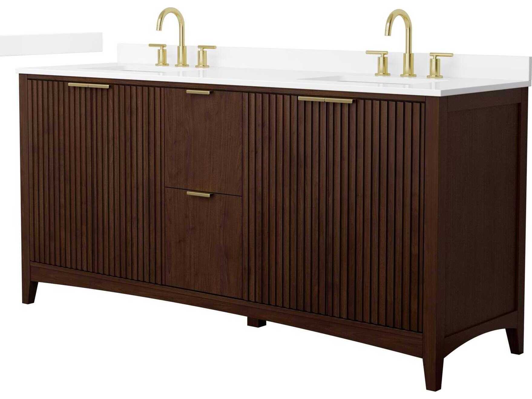 Wyndham Collection Palmilla 72" Dark Walnut Vanity