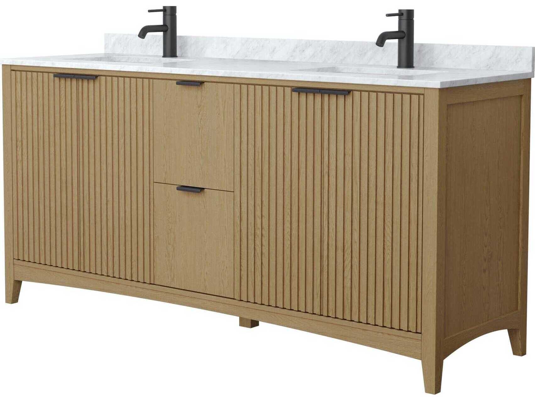Wyndham Collection Palmilla 72" Natural Oak Vanity