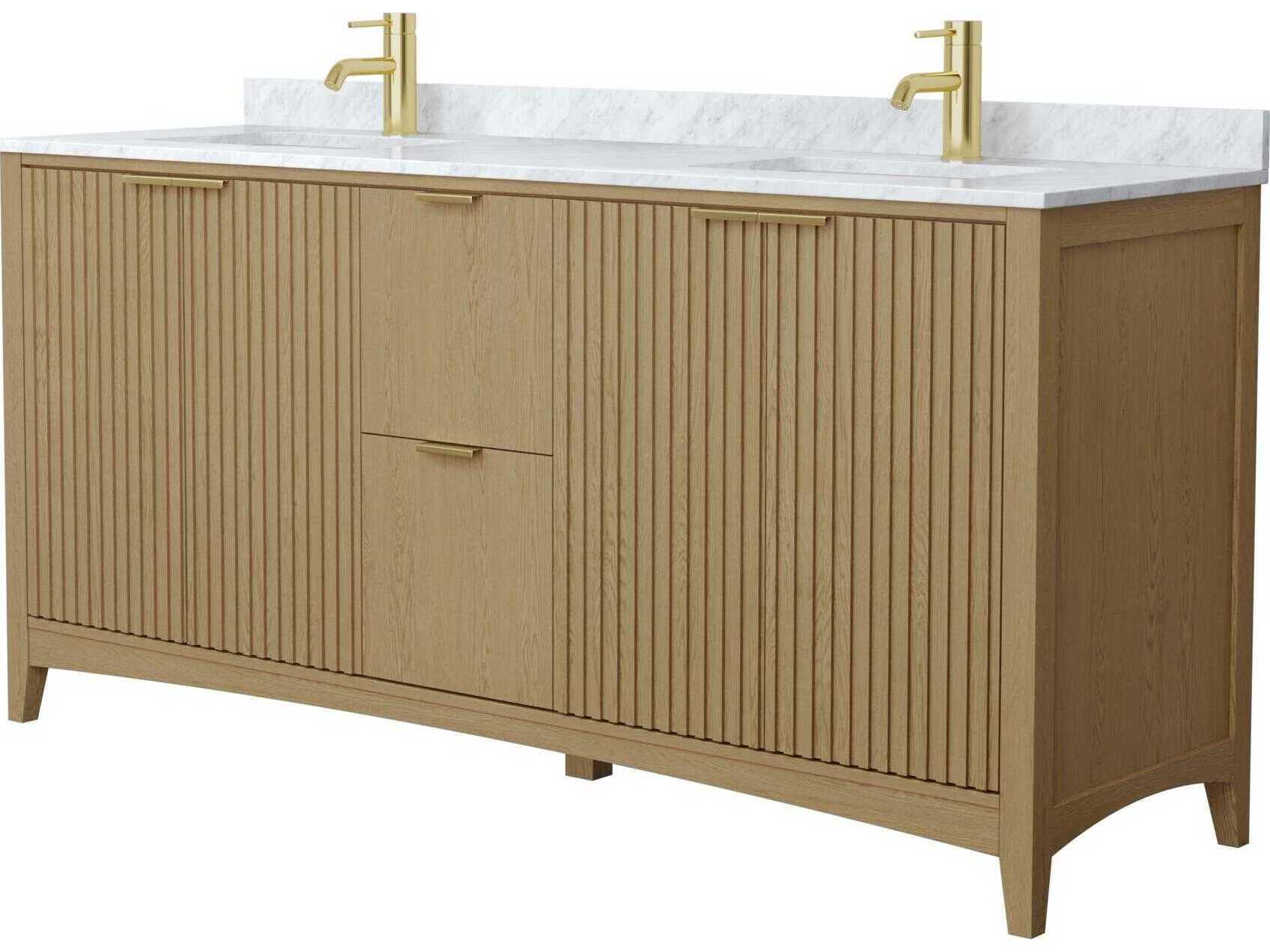 Wyndham Collection Palmilla 72" Natural Oak Vanity