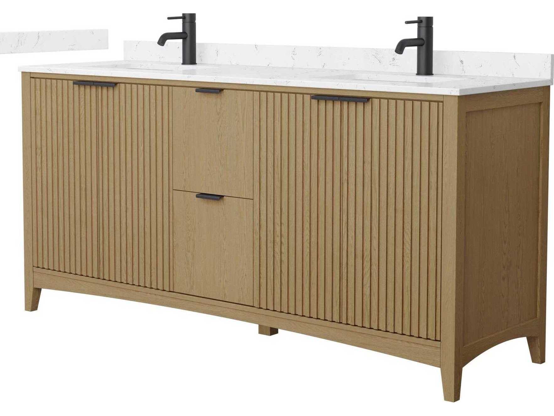 Wyndham Collection Palmilla 72" Natural Oak Vanity