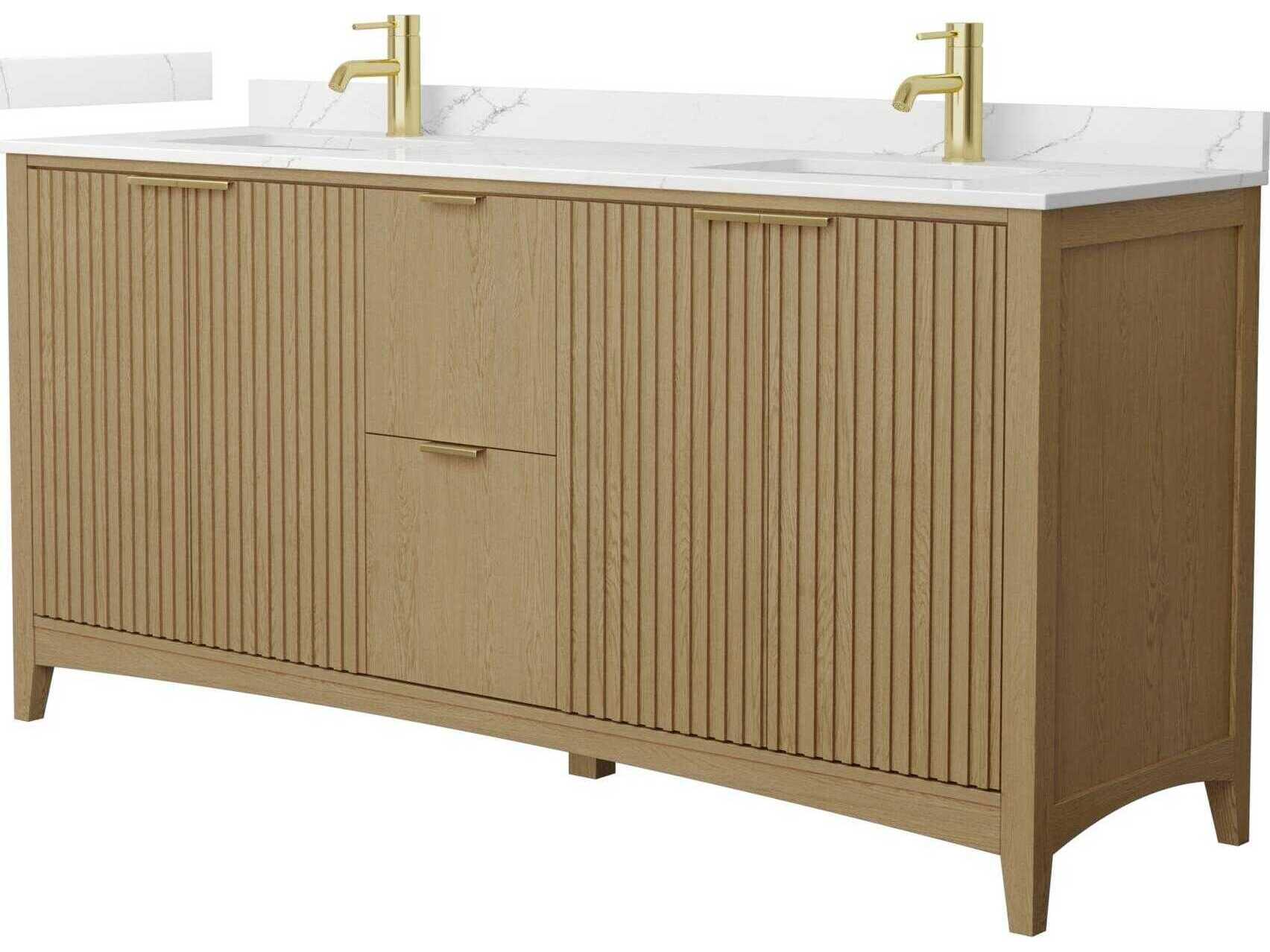 Wyndham Collection Palmilla 72" Natural Oak Vanity