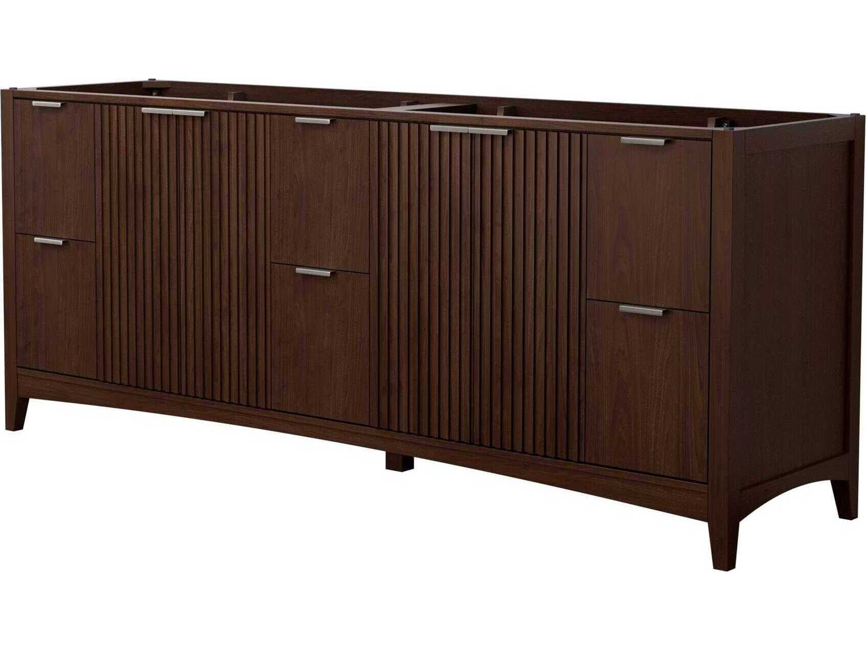Wyndham Collection Palmilla 83" Dark Walnut Vanity