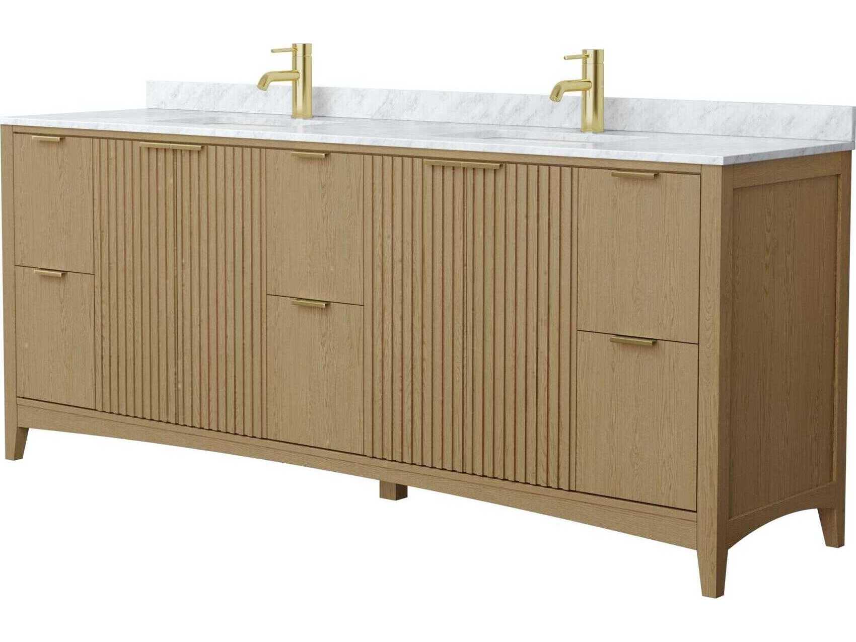 Wyndham Collection Palmilla 84" Natural Oak Vanity