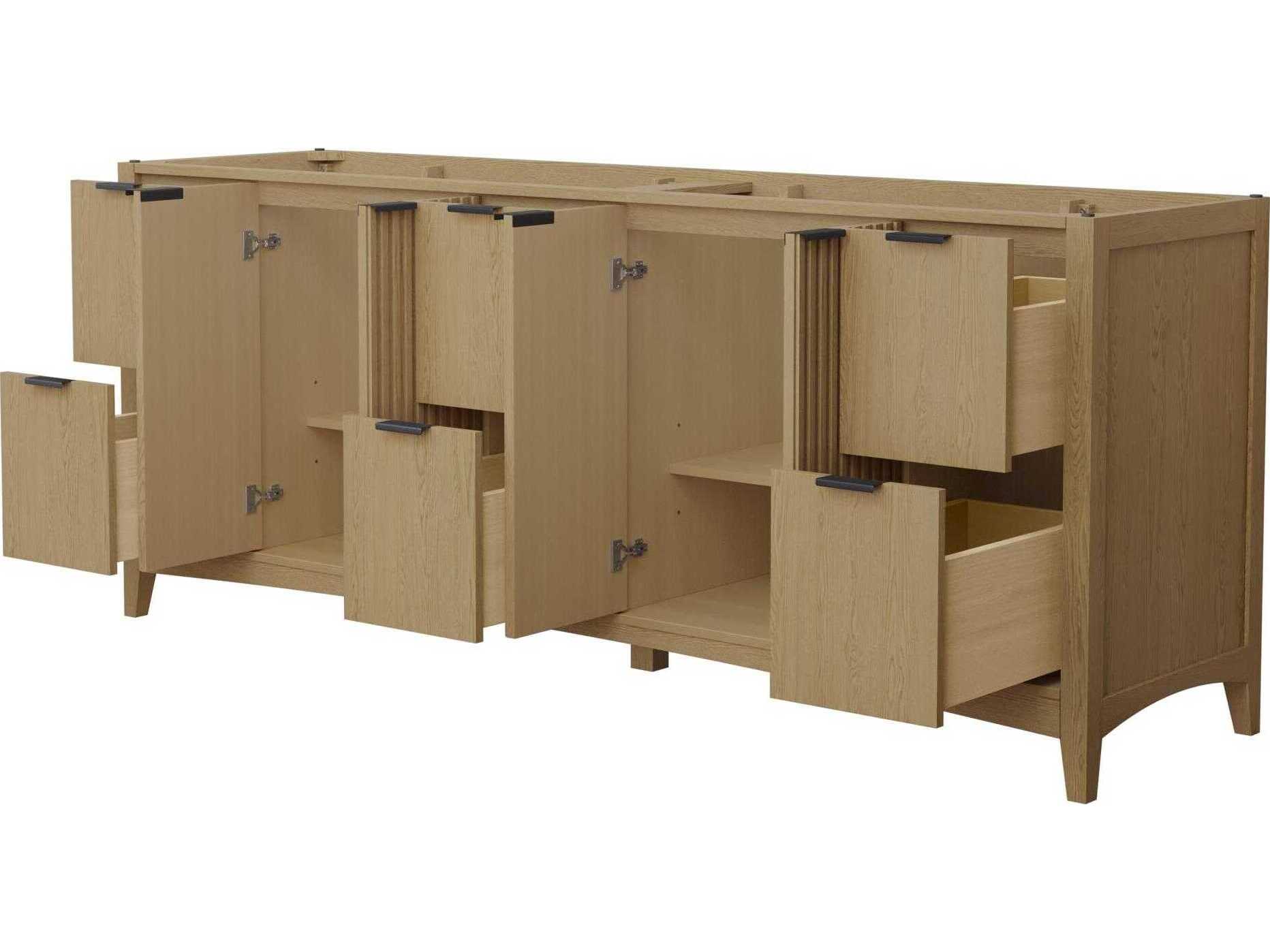 Wyndham Collection Palmilla 83" Natural Oak Vanity