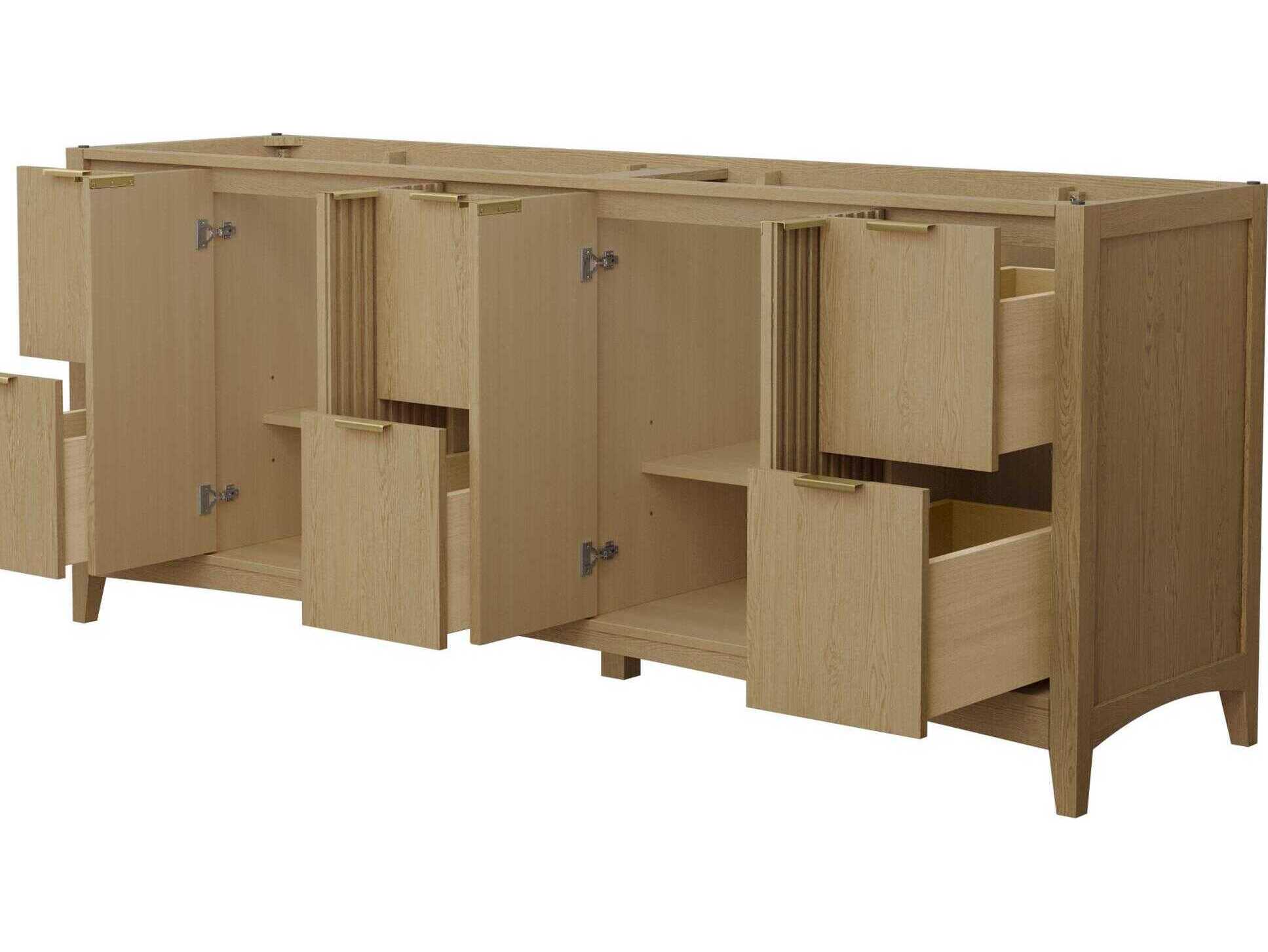 Wyndham Collection Palmilla 83" Natural Oak Vanity