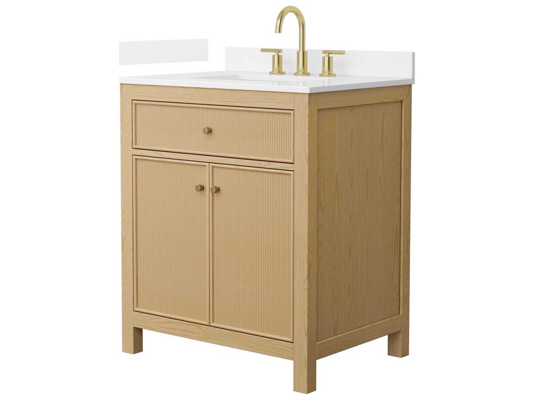 Wyndham Collection Pendry 30" Tanned Oak Vanity