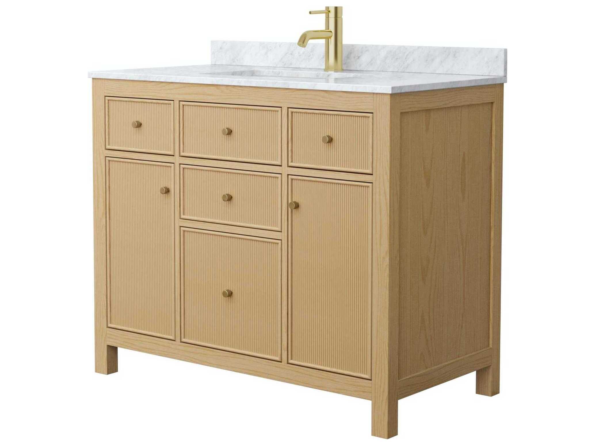Wyndham Collection Pendry 42" Tanned Oak Vanity