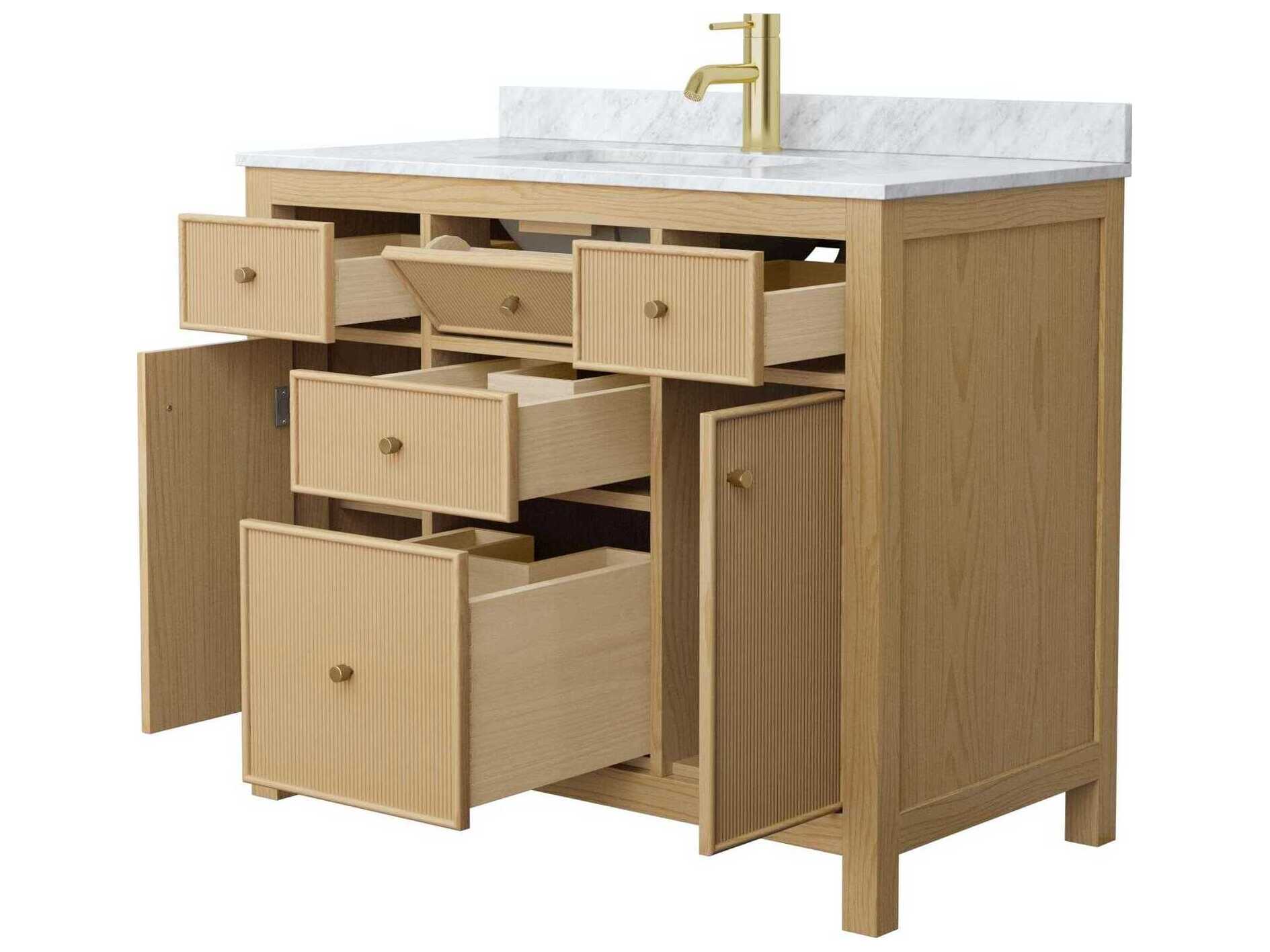 Wyndham Collection Pendry 42" Tanned Oak Vanity
