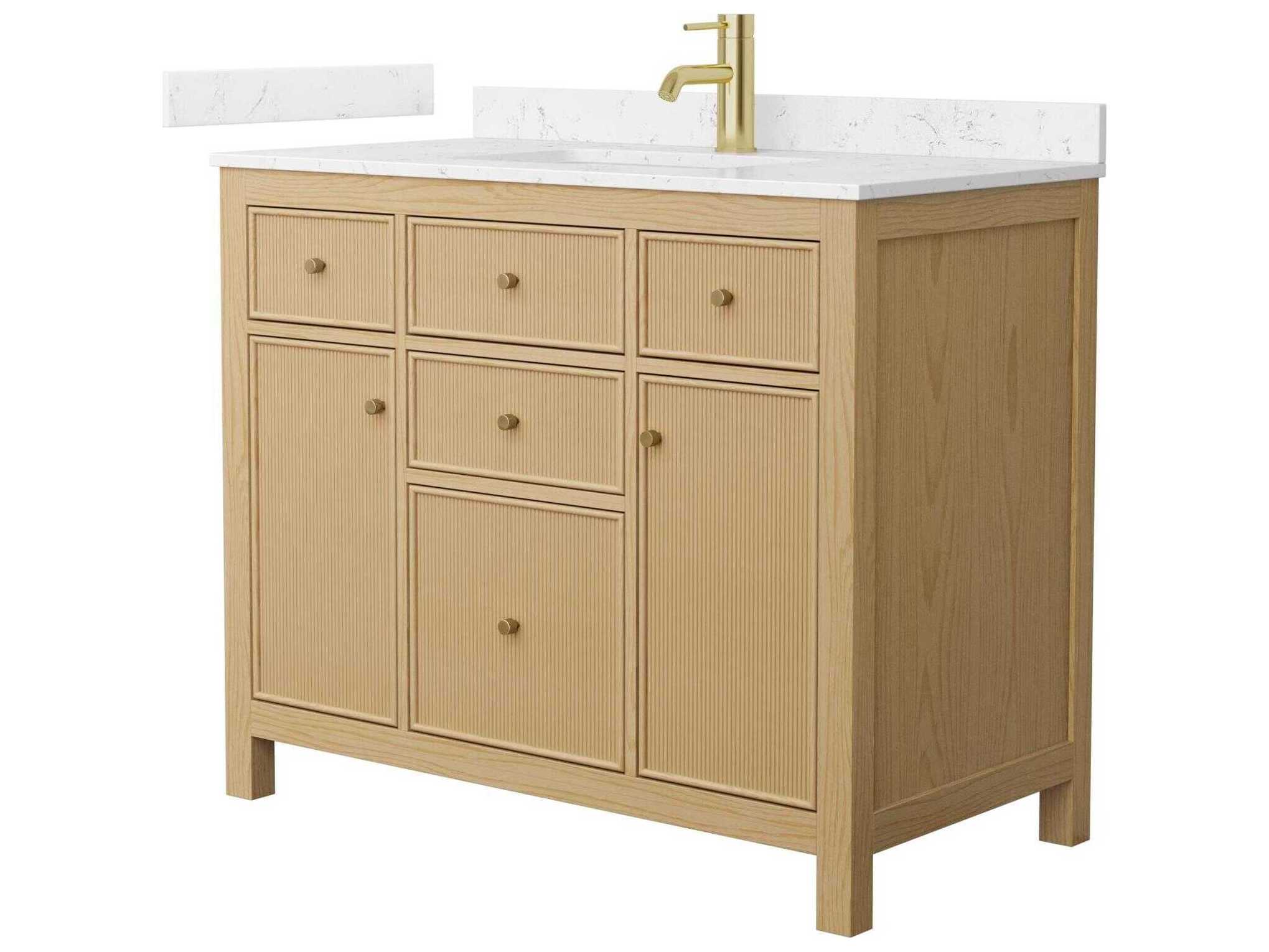 Wyndham Collection Pendry 42" Tanned Oak Vanity
