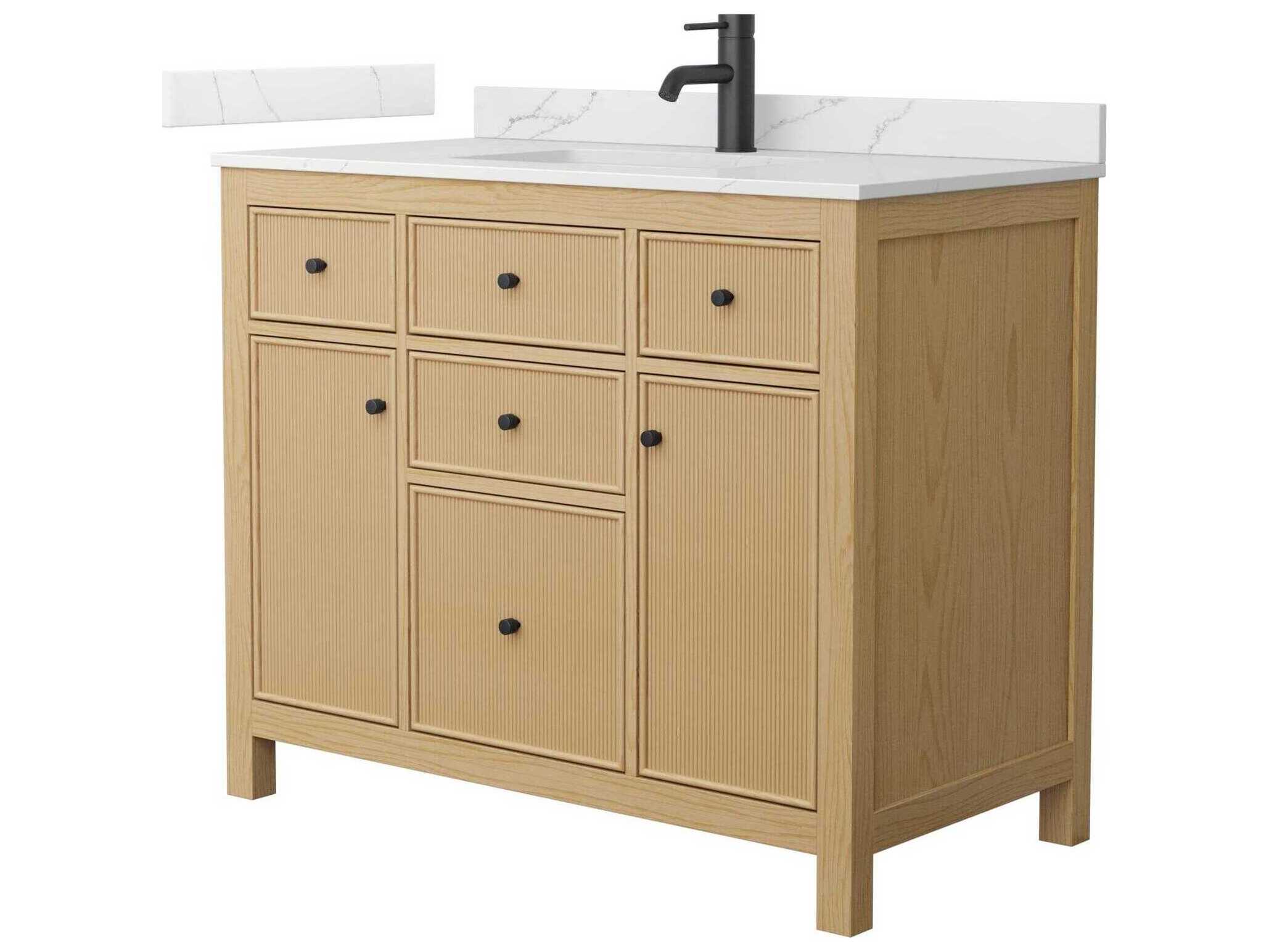 Wyndham Collection Pendry 42" Tanned Oak Vanity