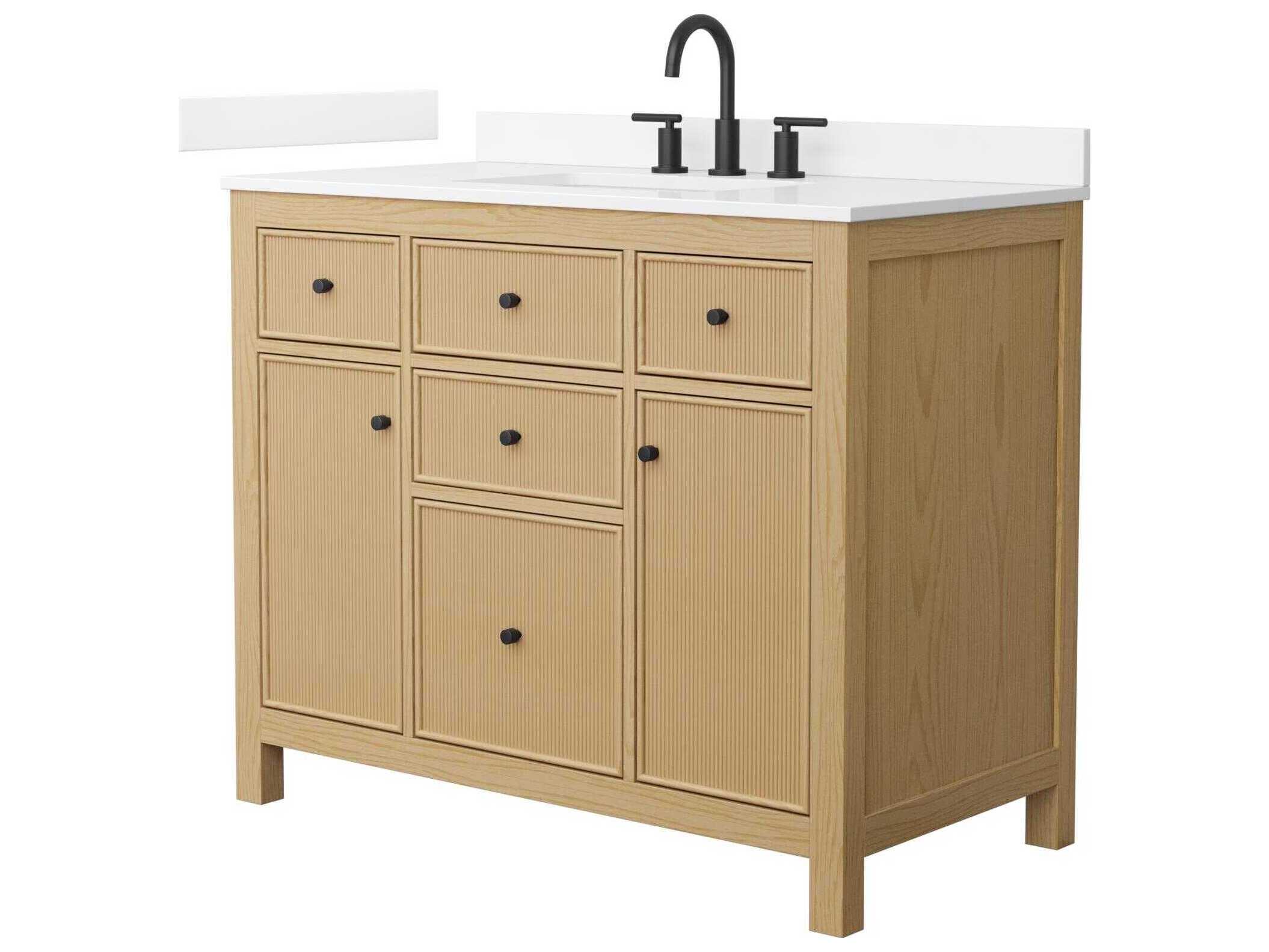 Wyndham Collection Pendry 42" Tanned Oak Vanity