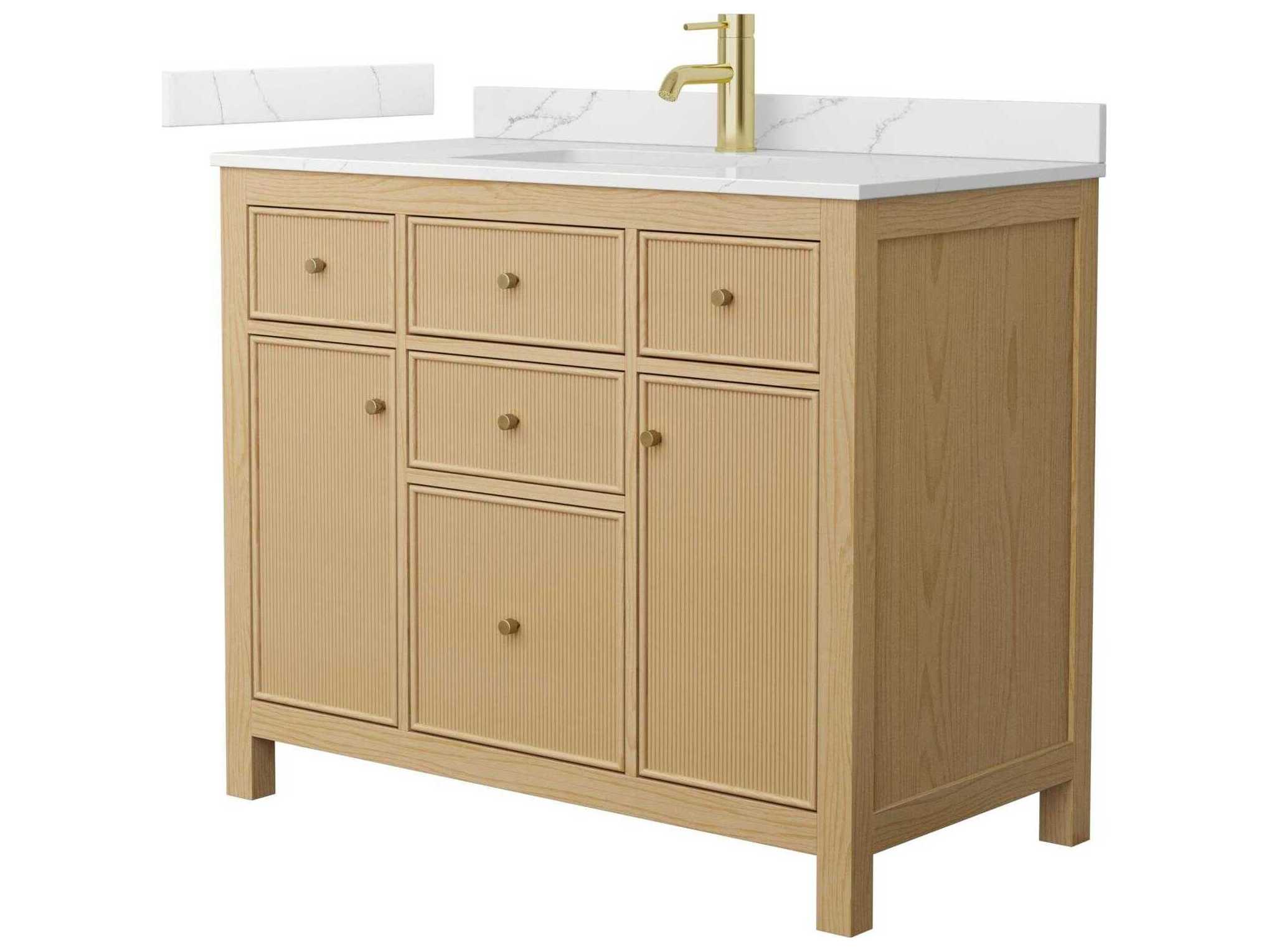 Wyndham Collection Pendry 42" Tanned Oak Vanity