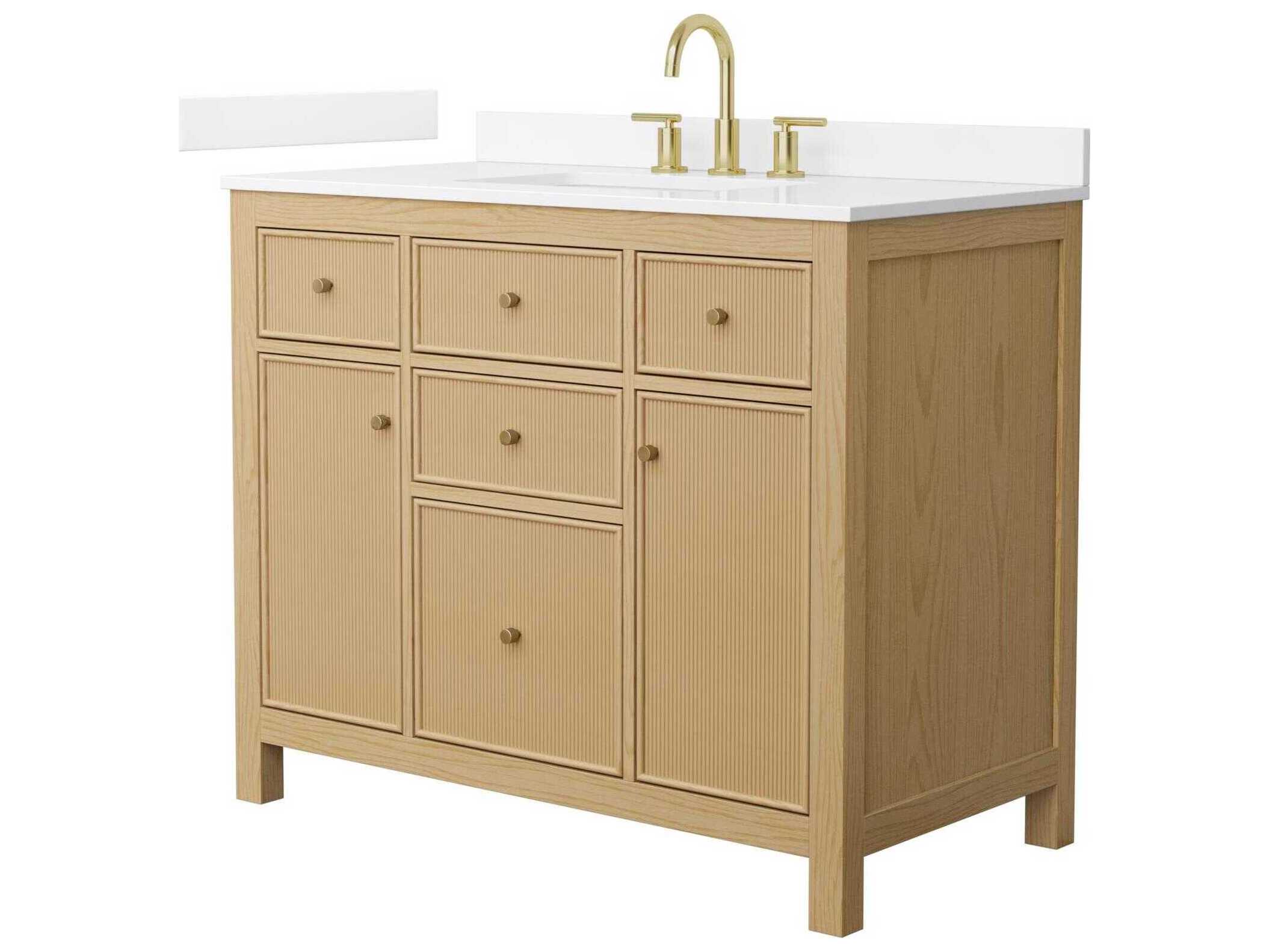 Wyndham Collection Pendry 42" Tanned Oak Vanity
