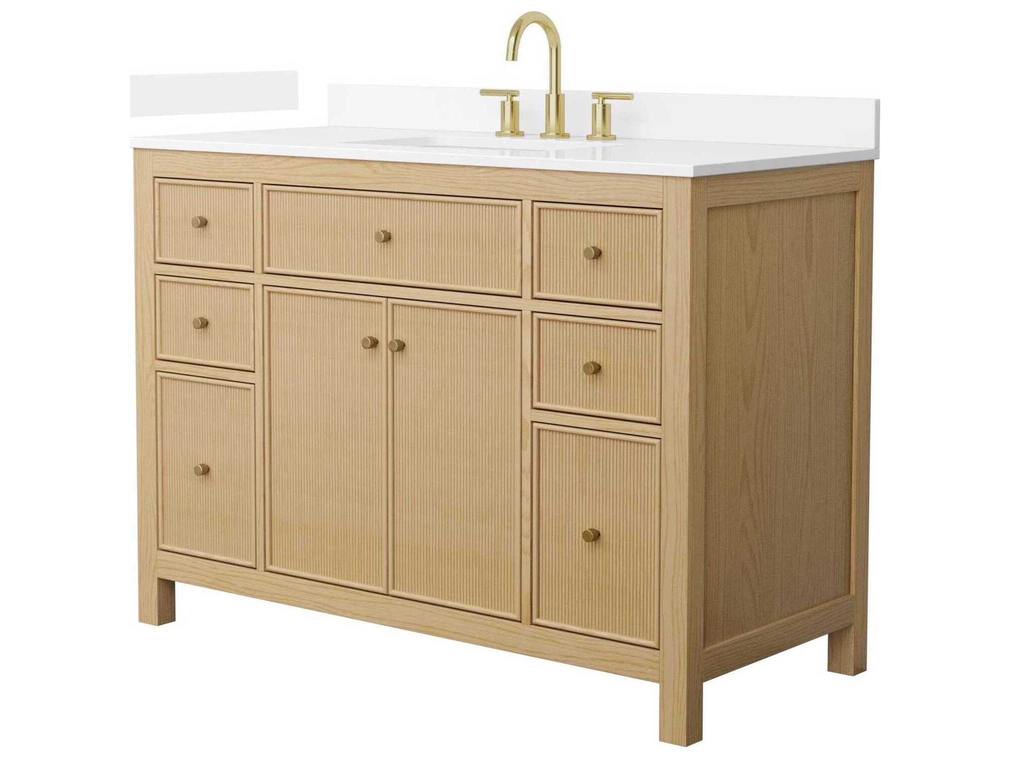 Wyndham Collection Pendry 48" Tanned Oak Vanity