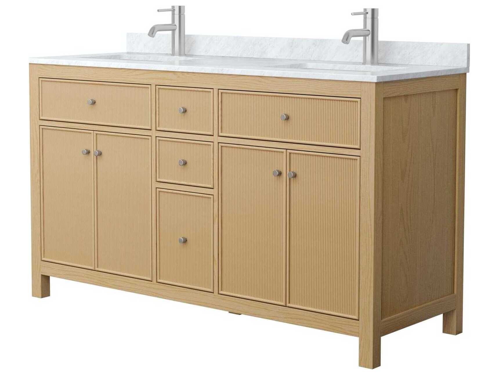 Wyndham Collection Pendry 60" Tanned Oak Vanity
