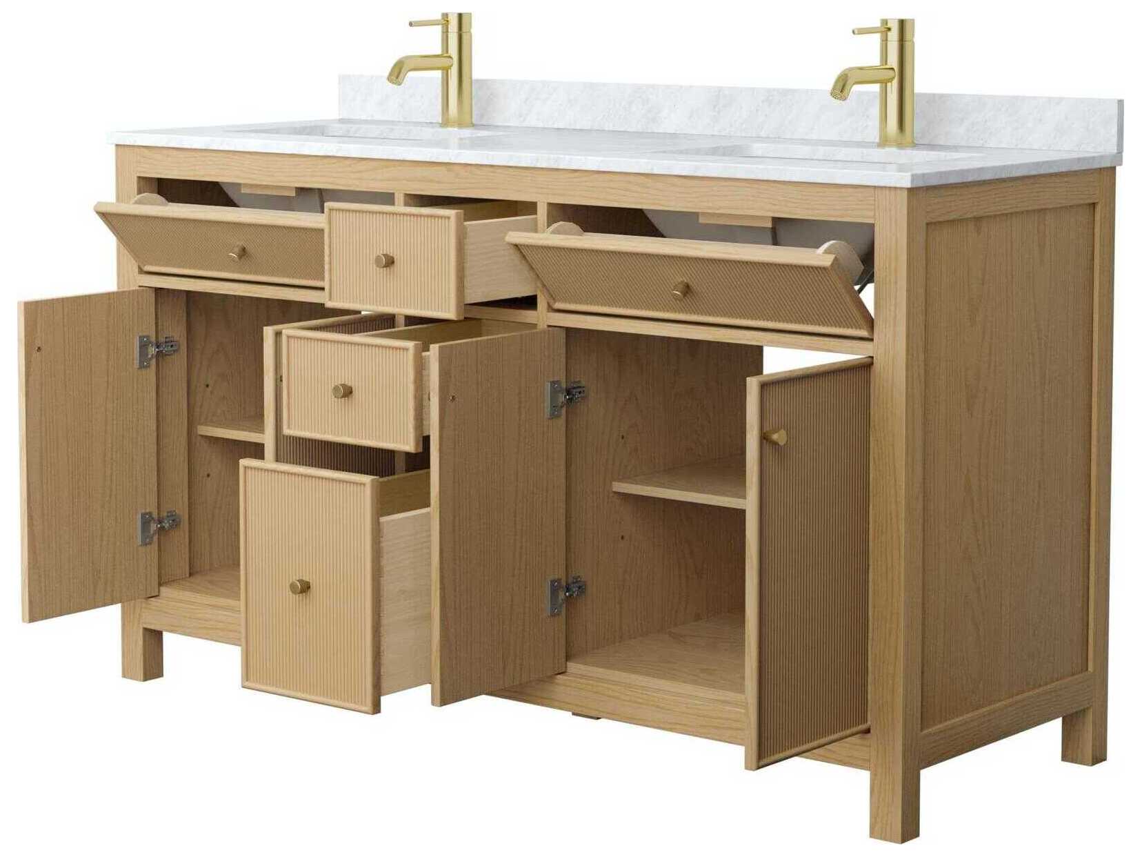 Wyndham Collection Pendry 60" Tanned Oak Vanity