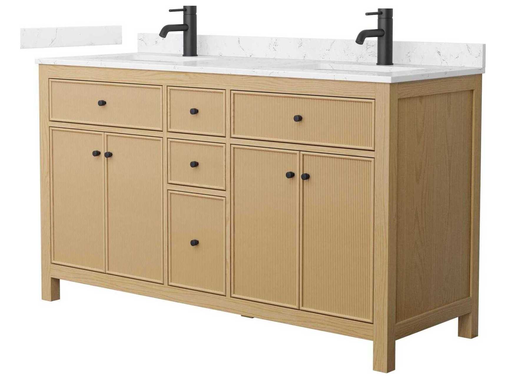 Wyndham Collection Pendry 60" Tanned Oak Vanity