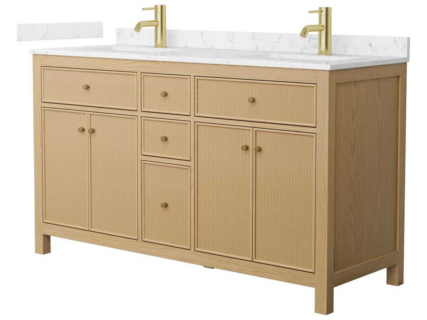 Wyndham Collection Pendry 60" Tanned Oak Vanity