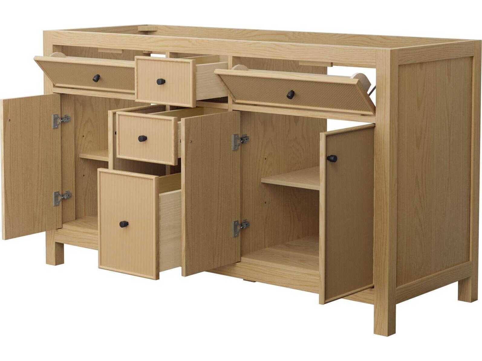 Wyndham Collection Pendry 59" Tanned Oak Vanity